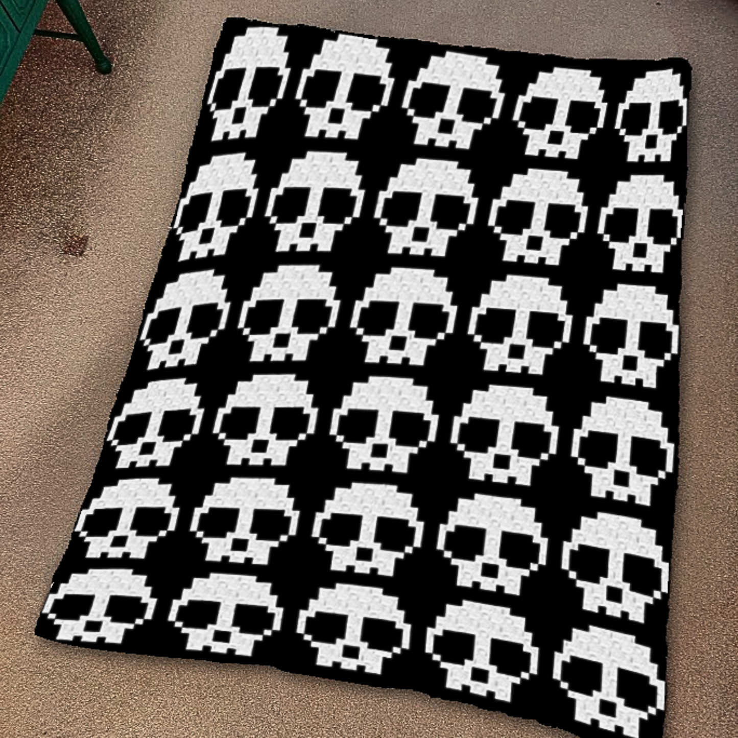 Skulls In A Row by Magic Yarn Pixels