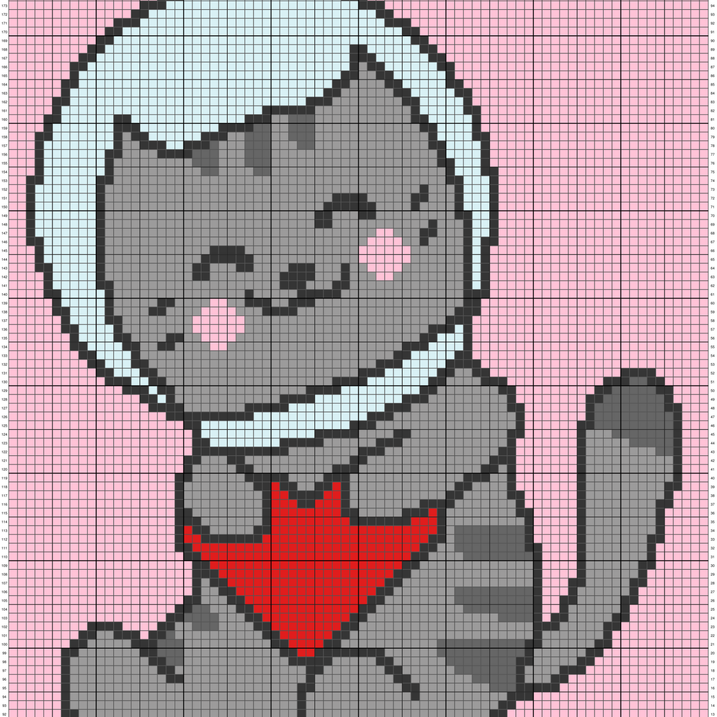 Astronaut Cat Graph + Written Pattern For C2C & Tapestry Crochet - Crochet Cat Graph - Crochet Cat Baby Blanket - Kawaii Space Kitten Afghan