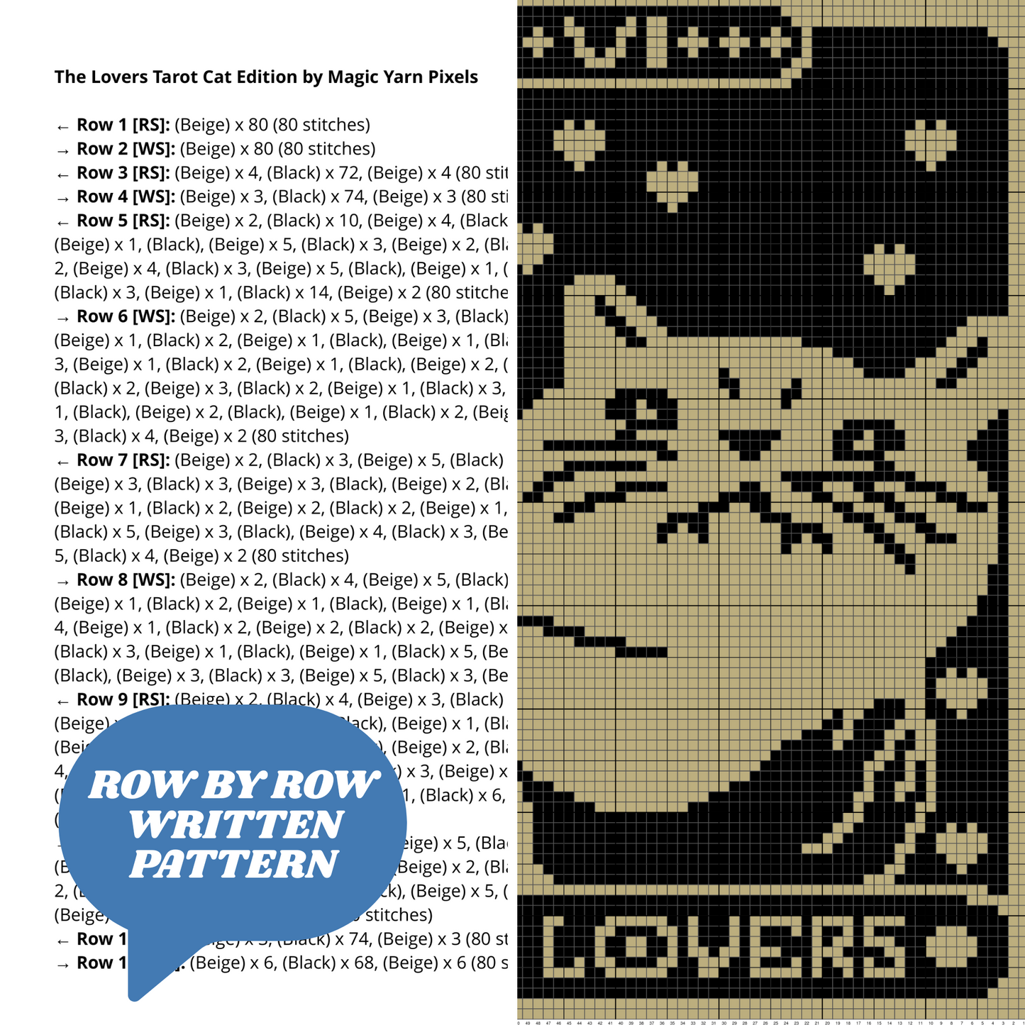 The Lovers Tarot Cat Edition by Magic Yarn Pixels