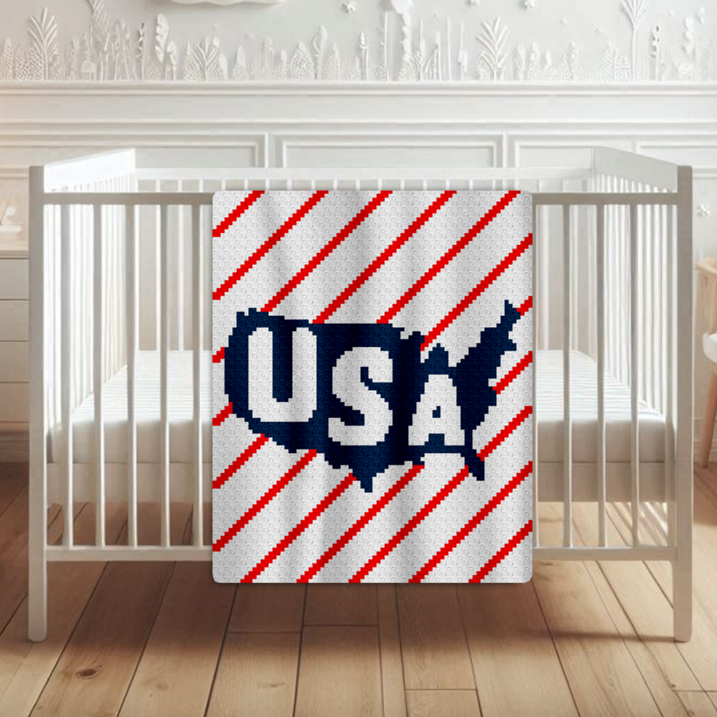 Independence Day Throw by Magic Yarn Pixels