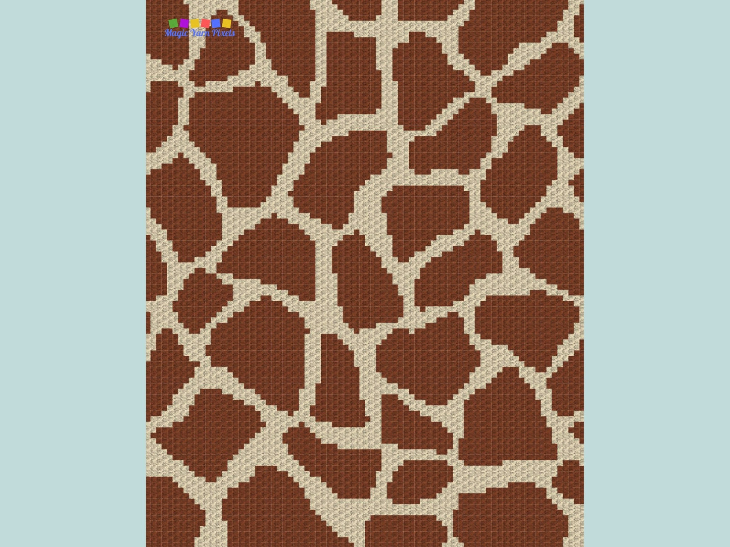 Giraffe Print Graph + Written Pattern For C2C & Tapestry Crochet - Giraffe C2C Graph - Animal Print Crochet Blanket - Giraffe Baby Blanket