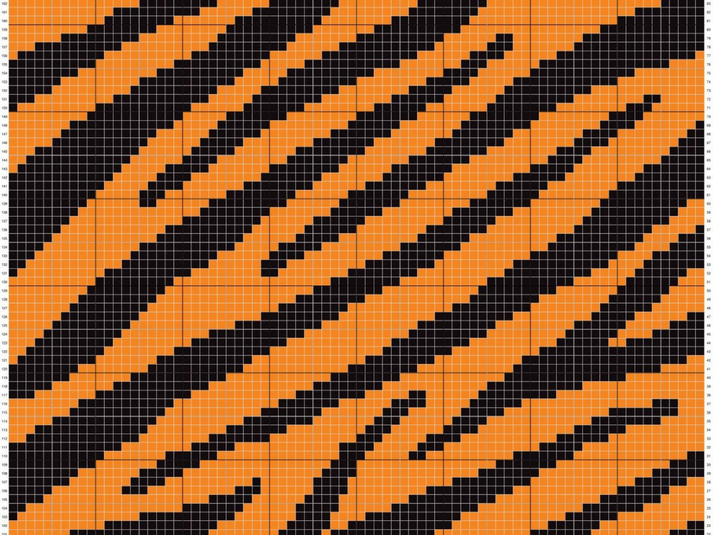 Tiger Print Graph + Written Pattern For C2C & Tapestry Crochet - Tiger Crochet Pattern - Animal Print Baby Blanket - Animal Afghan Baby Gift