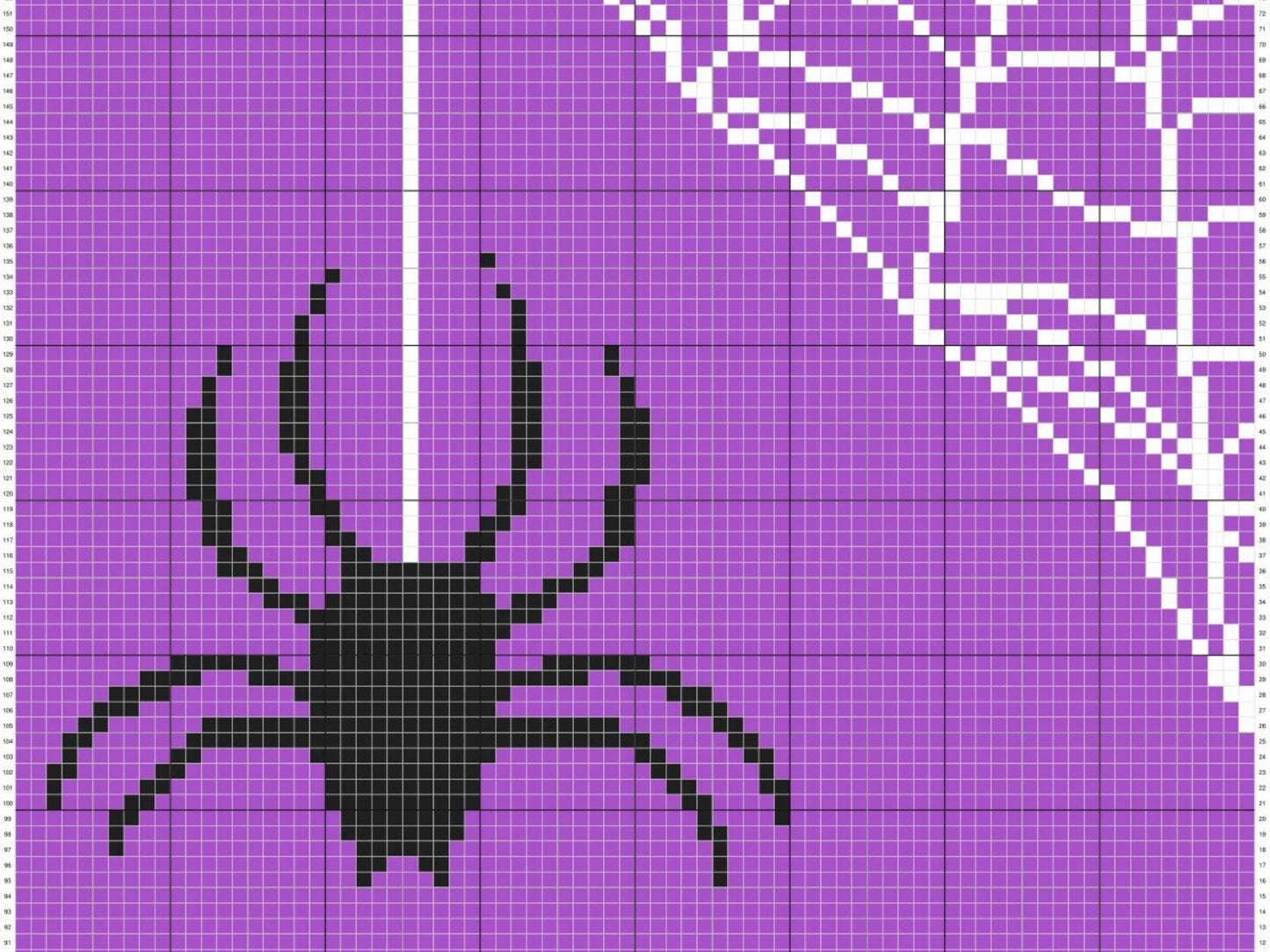 Halloween Spider On Web Graph + Written Pattern For C2C & Tapestry Crochet - Halloween C2C Pattern Spider Crochet Blanket Halloween Blanket