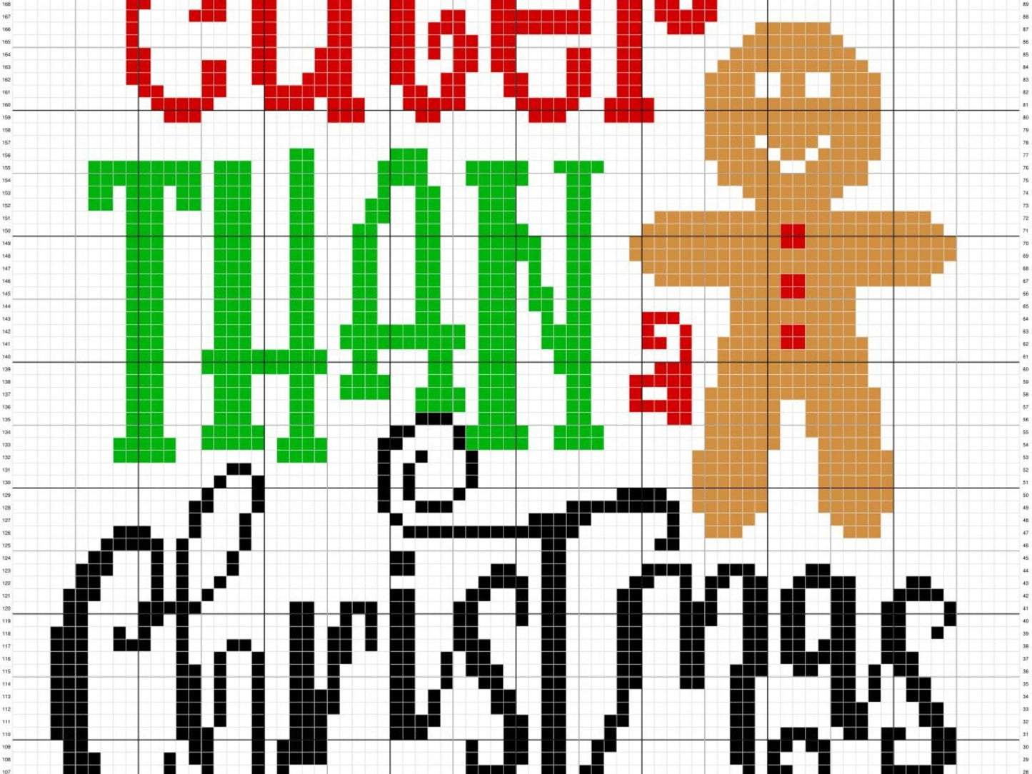 Cuter Than A Christmas Cookie Graph + Written Pattern For C2C & Tapestry - Gingerbread C2C Crochet Pattern - Christmas Crochet Blanket Gift