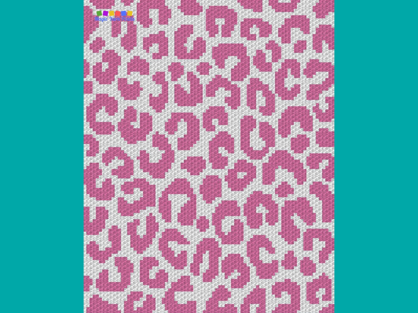Leopard Cheetah Skin Graph + Written Pattern For C2C & Tapestry Crochet - Cheetah Print C2C Graphgan Crochet Leopard Blanket Animal Blanket