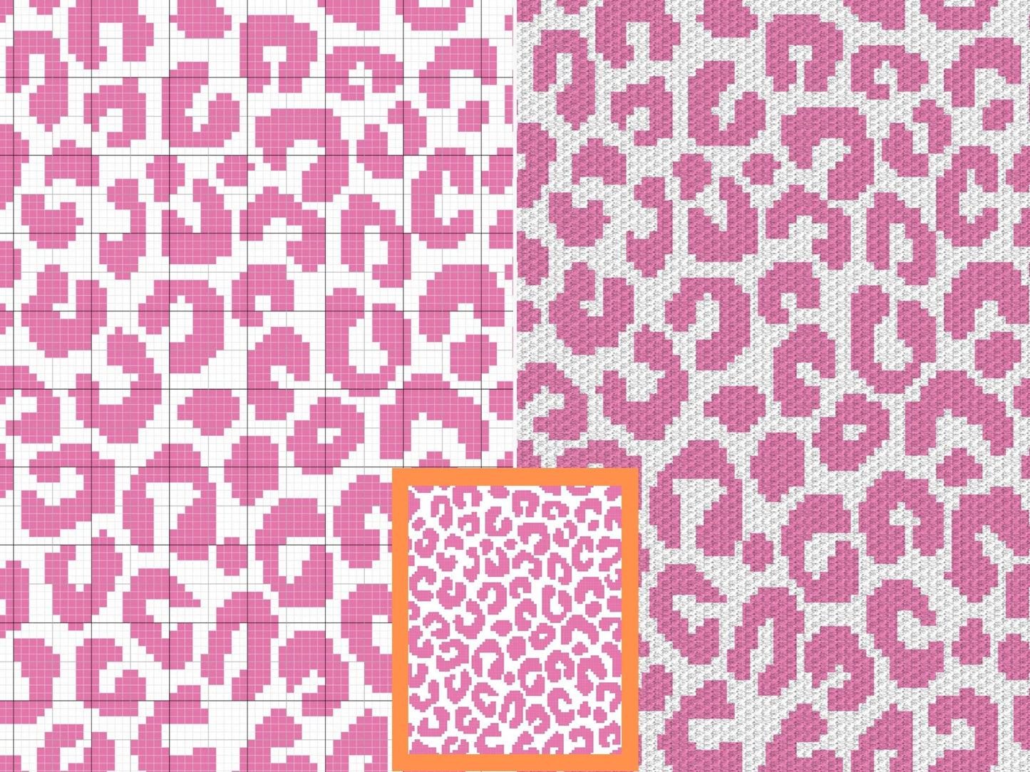 Leopard Cheetah Skin Graph + Written Pattern For C2C & Tapestry Crochet - Cheetah Print C2C Graphgan Crochet Leopard Blanket Animal Blanket