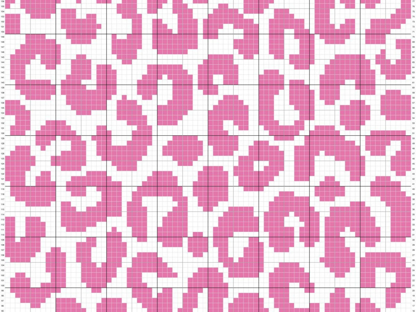 Leopard Cheetah Skin Graph + Written Pattern For C2C & Tapestry Crochet - Cheetah Print C2C Graphgan Crochet Leopard Blanket Animal Blanket