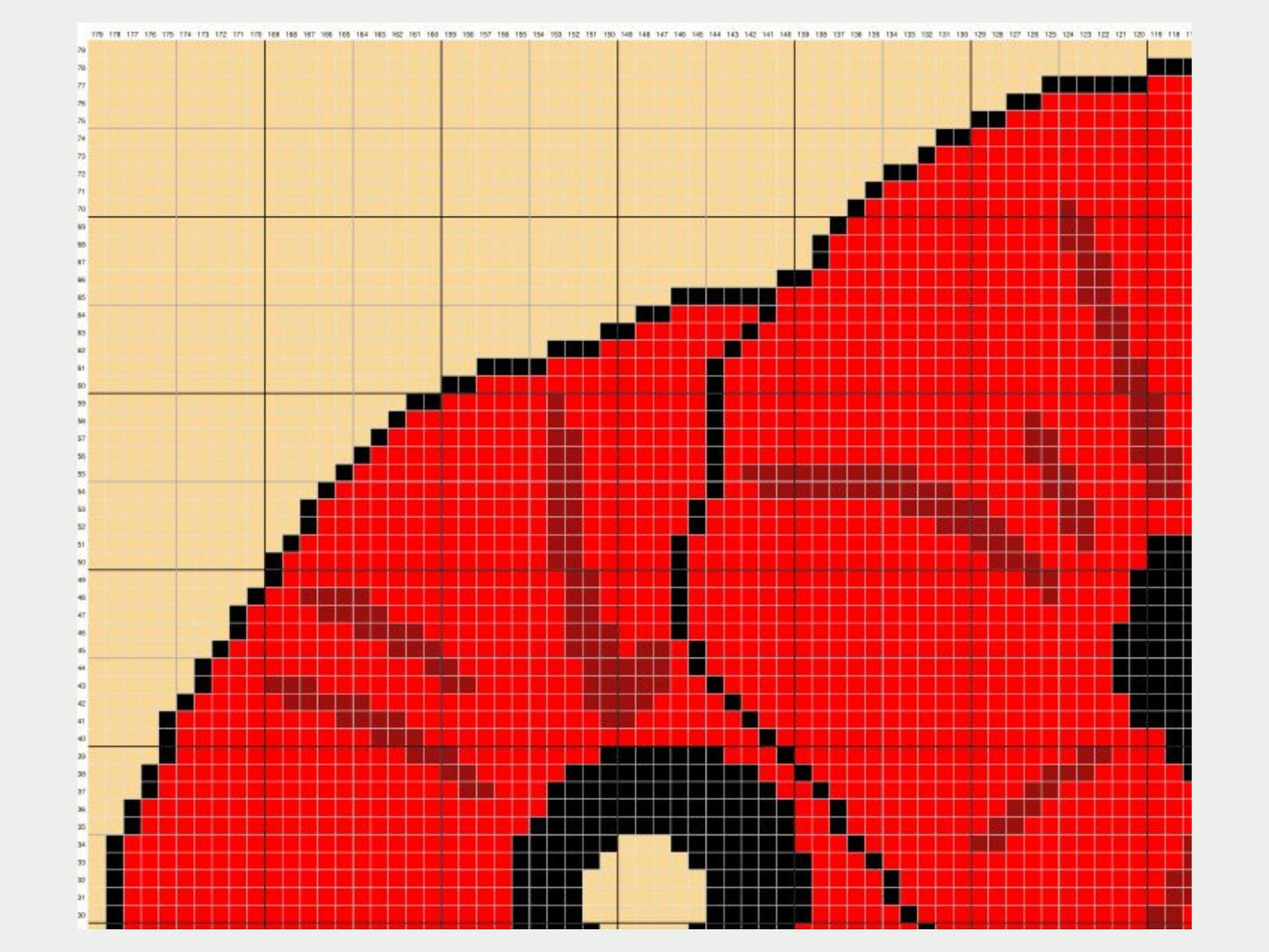 Poppy Flowers Graph + Written Pattern For C2C & Tapestry Crochet - C2C Poppy Crochet Pattern - Flower Crochet Blanket Baby Afghan C2C Chart