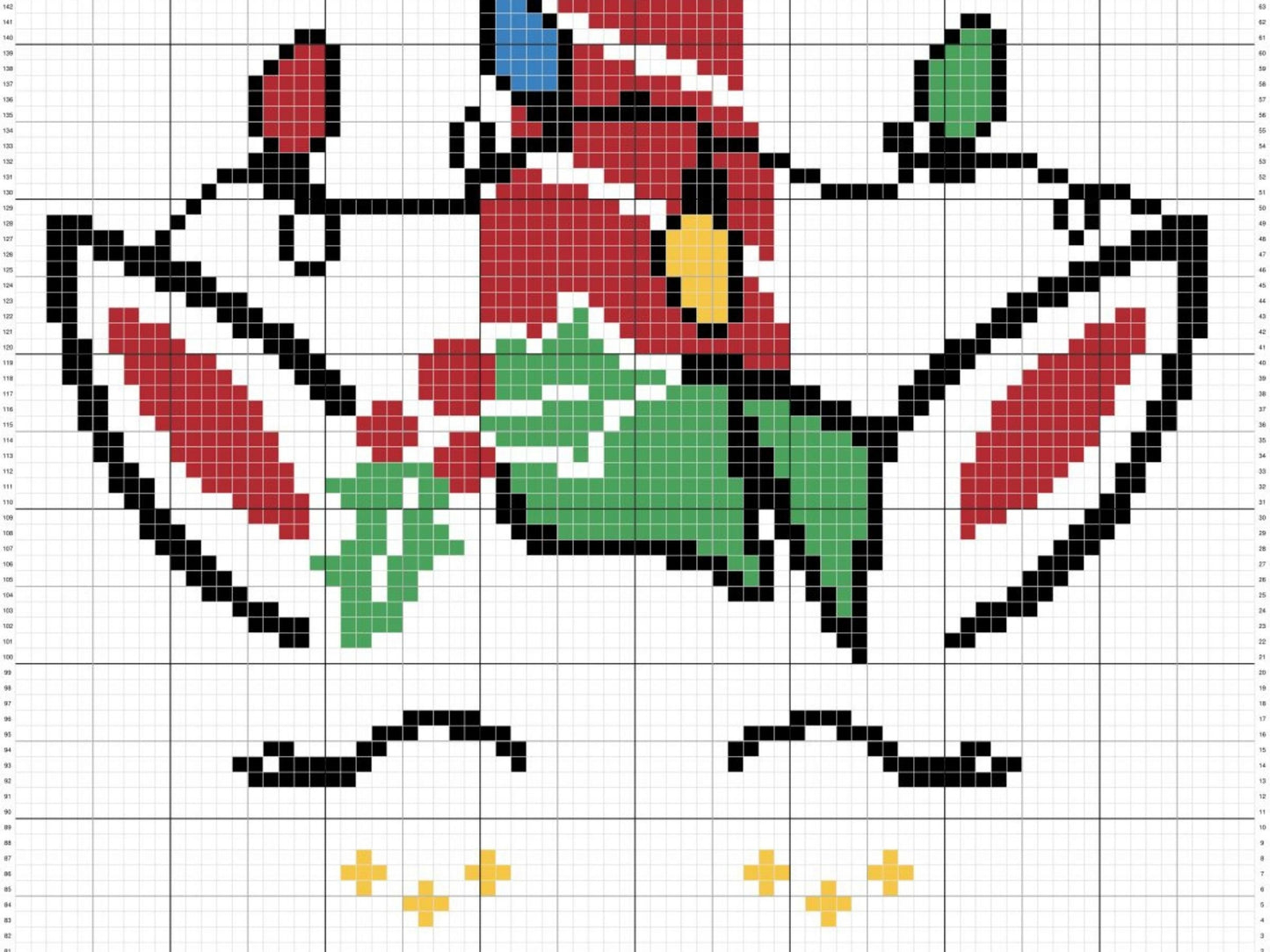 Kawaii Christmas Unicorn Graph + Written Pattern For C2C & Tapestry Crochet - Unicorn C2C Graphgan - Christmas Crochet Blanket Winter Afghan