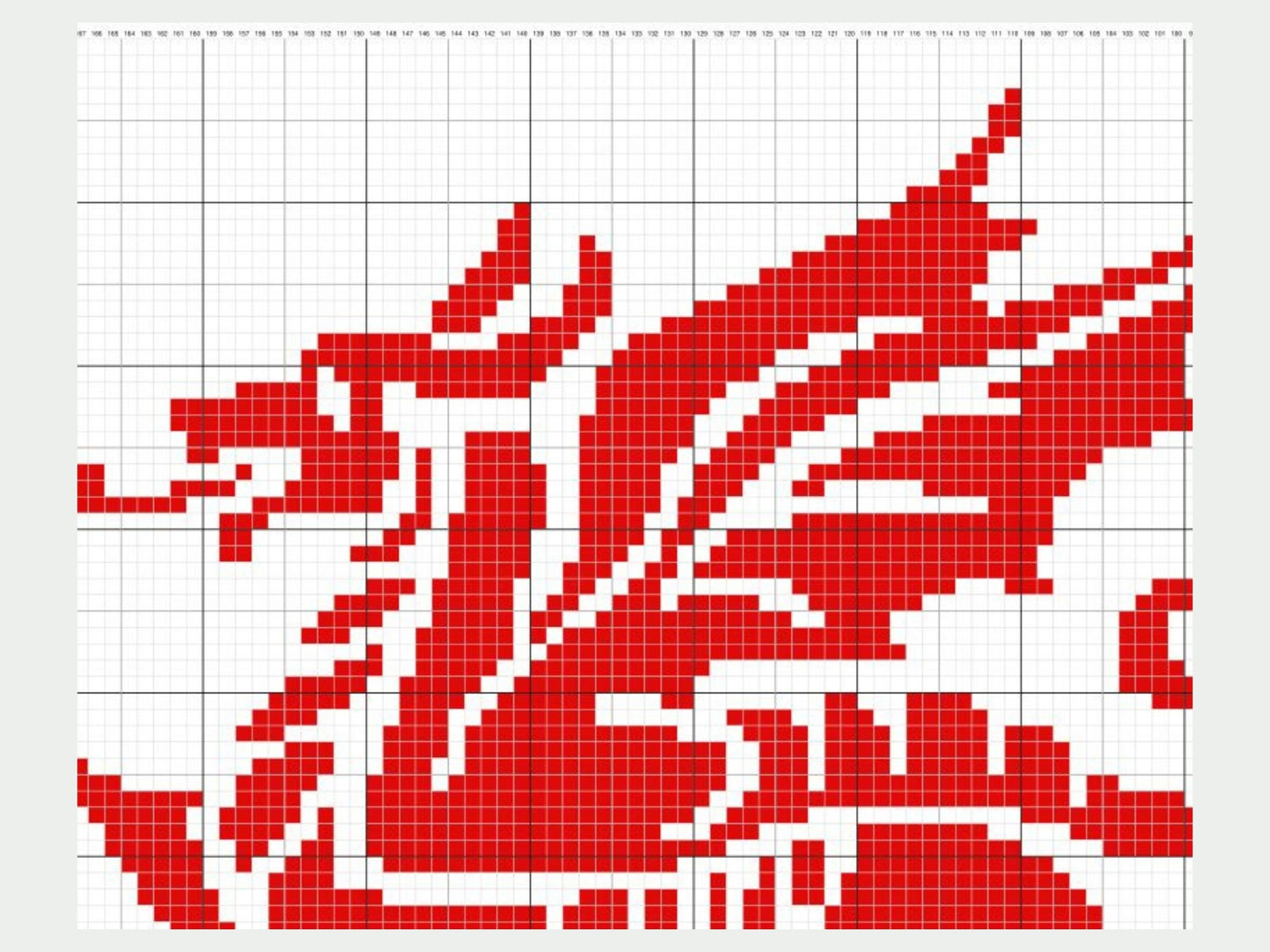 Welsh Dragon Graph + Written Pattern For C2C & Tapestry Crochet - Welsh Dragon C2C Crochet Pattern - Crochet Dragon Blanket - Welsh Blanket
