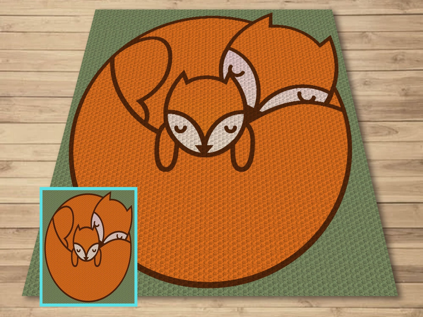 Valentines Fox Love Graph & Pattern C2C and Tapestry Crochet Fox Crochet Graphgan Animal Crochet Blanket Forest Animal C2C Blanket Gift Baby