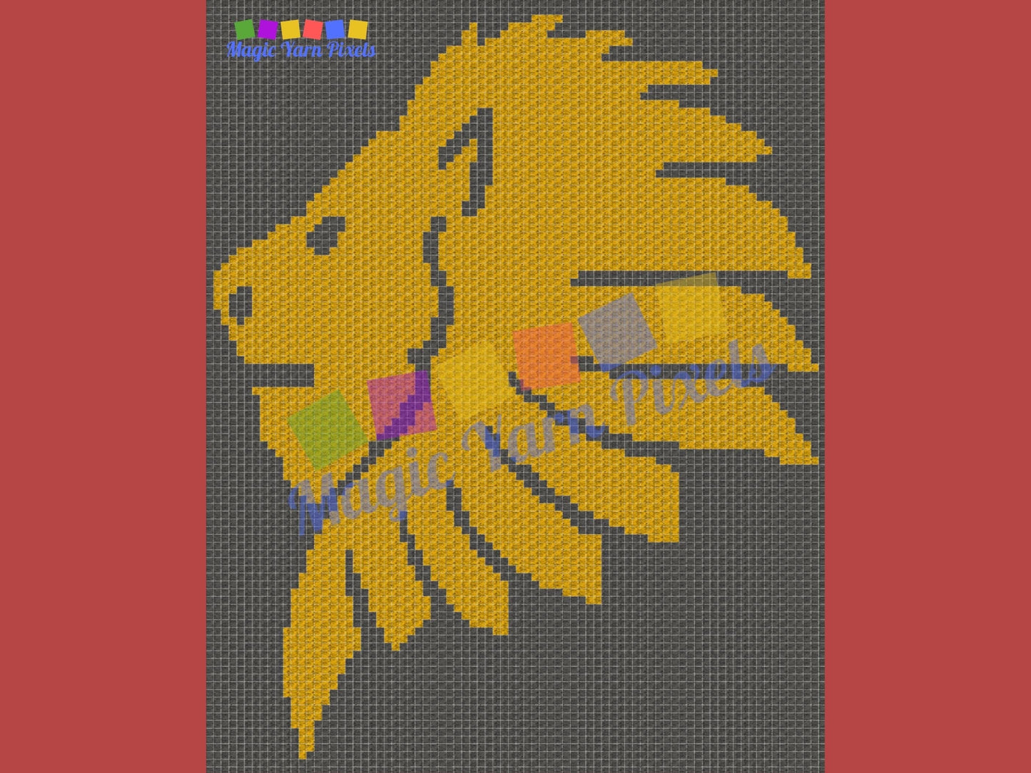 Leo Zodiac Sign Graph & Pattern C2C and Tapestry Crochet - Astrology Crochet Pattern Graphgan - Lion Crochet Blanket - Leo Gifts C2C Blanket