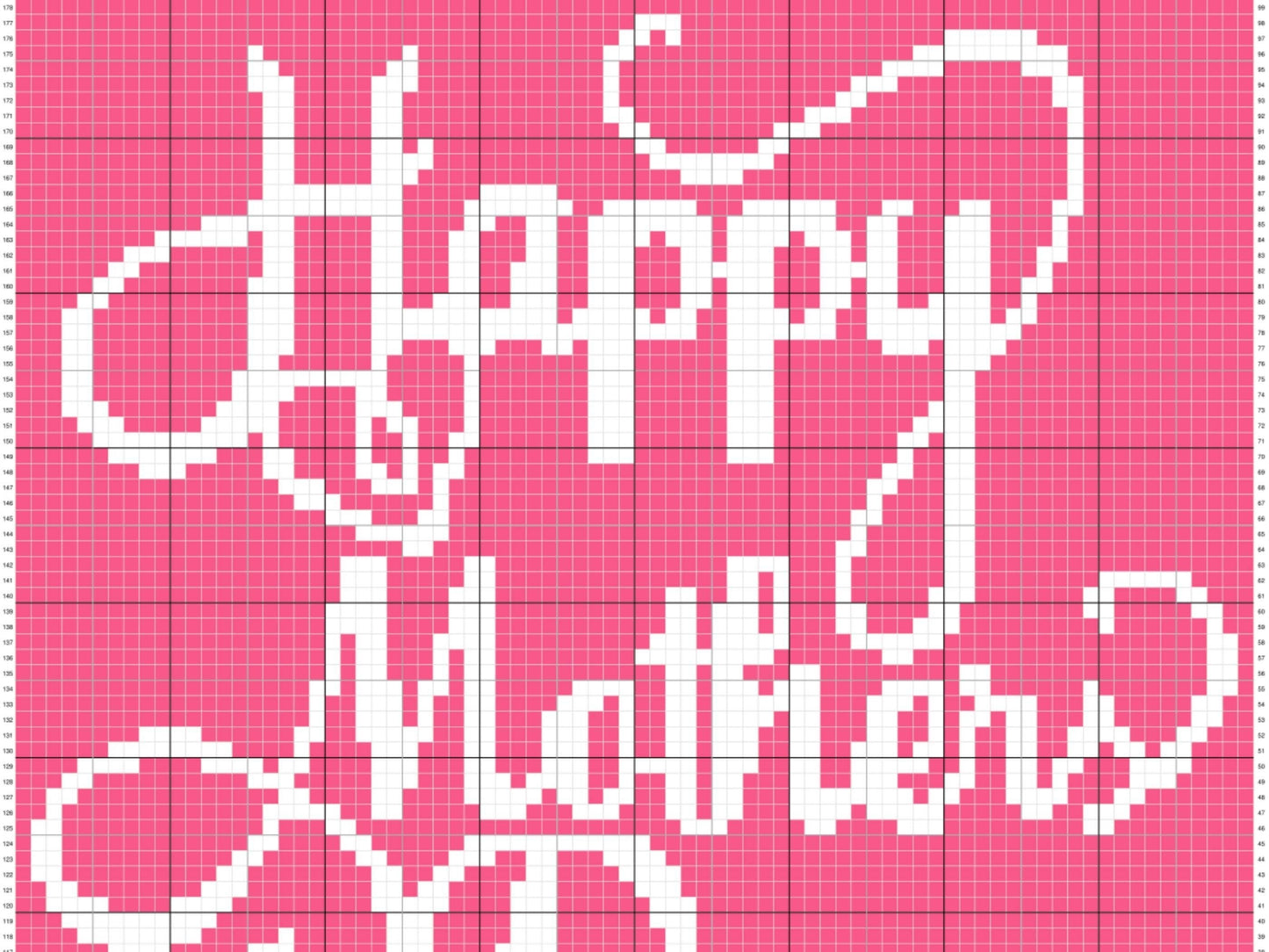 Happy Mother's Day Graph & Pattern C2C Tapestry Crochet - Mom Blanket Graphgan- Gift For Mom Crochet Blanket- C2C Mothers Day Blanket Gift