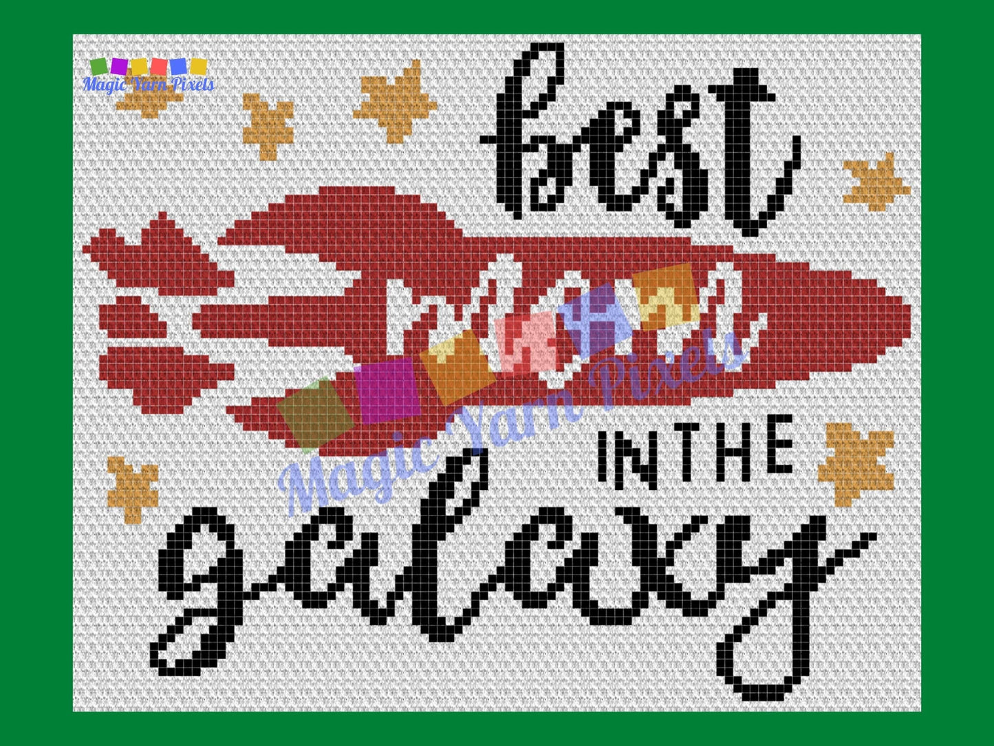 Best Mom In The Galaxy Graph & Pattern C2C Tapestry Crochet Mom Blanket Graphgan Gift For Mom Crochet Blanket C2C Mothers Day Blanket Gifts