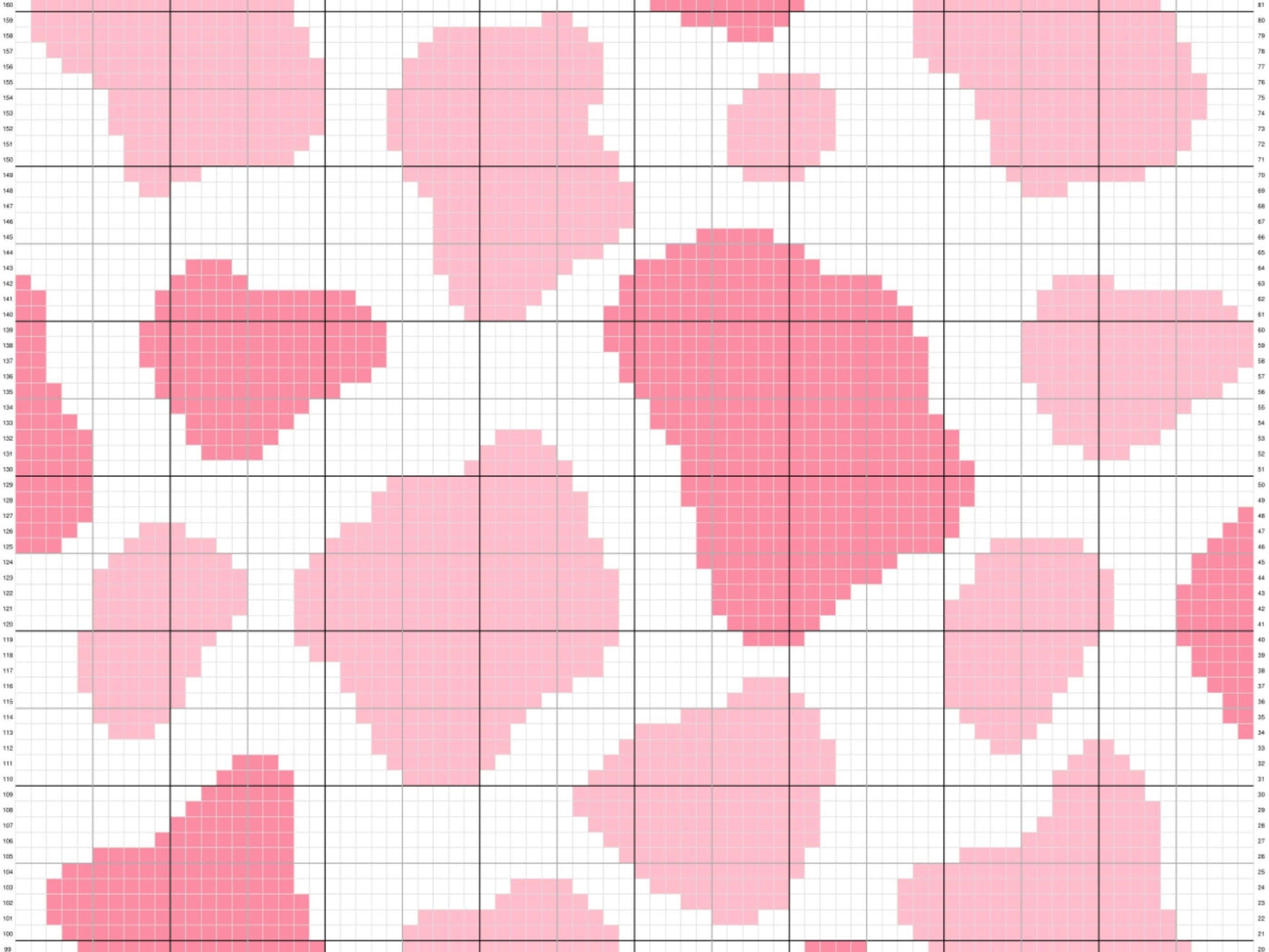 Strawberry Cow Print Graph and Pattern C2C & Tapestry Crochet- Animal Print Graphgan- Cow Print Crochet Blanket - C2C Cow Blanket Baby Gift