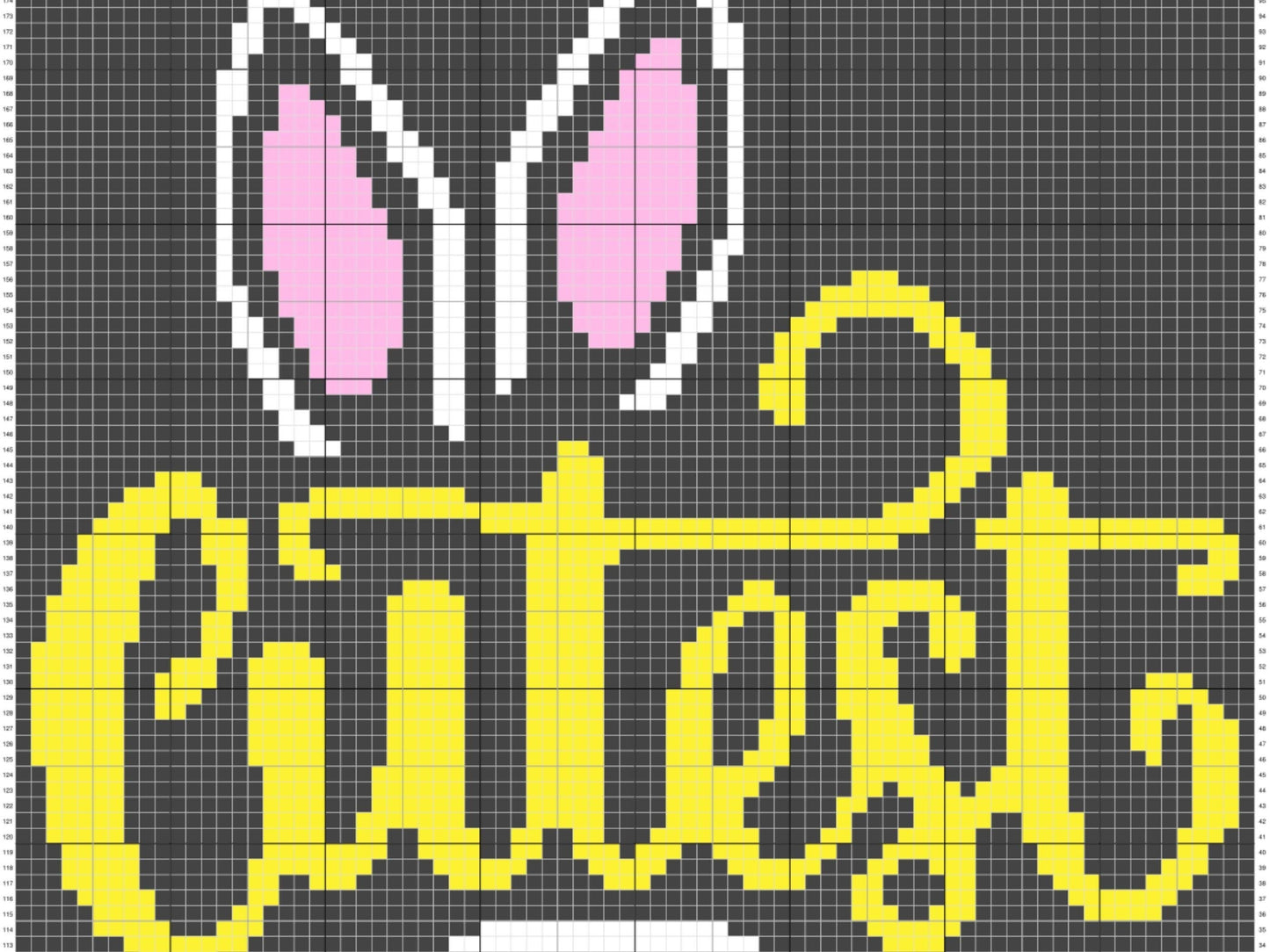 Easter Bunnies Crochet Graph & Pattern C2C and Tapestry Crochet - C2C Bunny Crochet Blanket Crochet Bunny Blanket - Easter Baby Rabbit Gifts