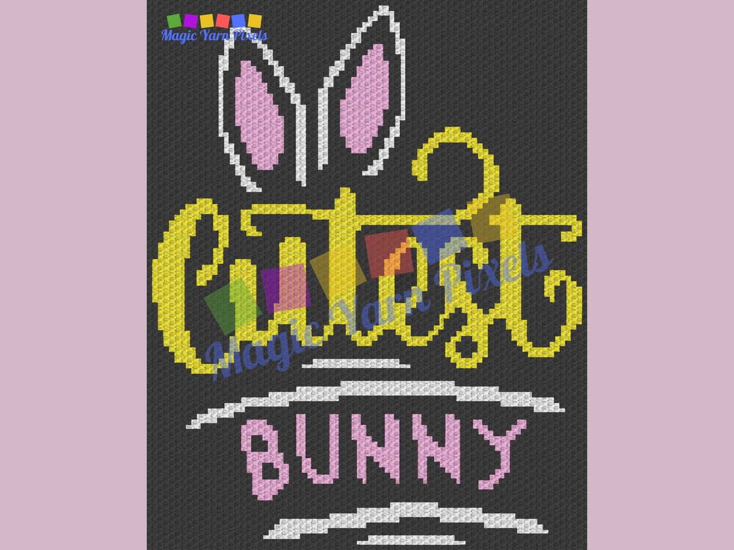 Easter Bunnies Crochet Graph & Pattern C2C and Tapestry Crochet - C2C Bunny Crochet Blanket Crochet Bunny Blanket - Easter Baby Rabbit Gifts