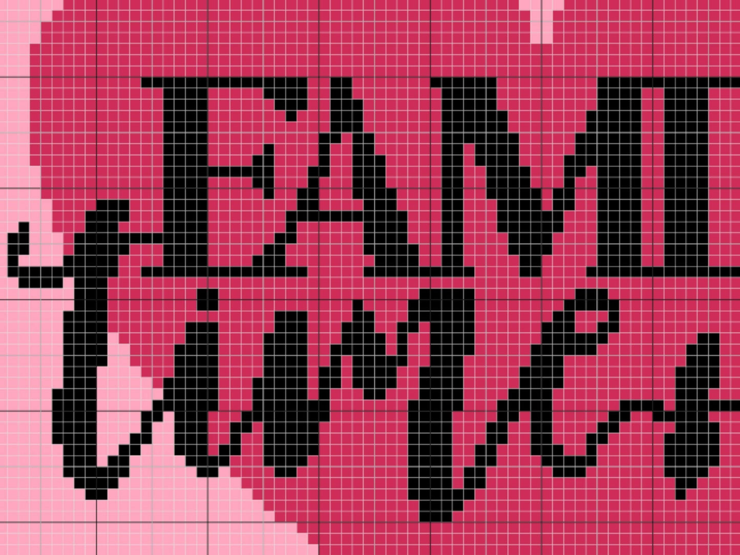 Family Time Graph and Pattern C2C and Tapestry Crochet - Quote Graphgan - C2C Heart Crochet Blanket - Gifts For Family C2C Message Blankets