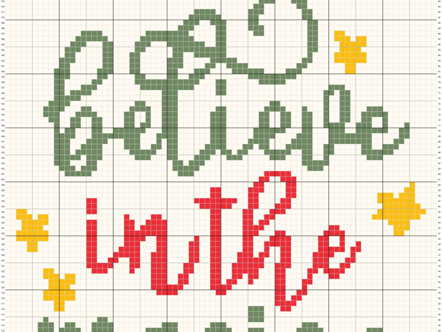 Believe In The Magic Graph and Pattern C2C & Tapestry Crochet- Quote Graphgan Word Blanket Crochet - Inspirational Gifts C2C Message Blanket