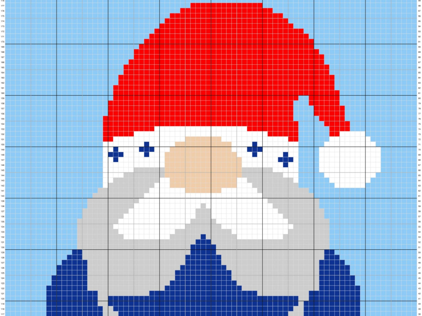 Patriotic Gnome Star Graph and Pattern C2C & Tapestry Crochet - Gnome C2C Graphgan Crochet Gnome Blanket - C2C 4th Of July Baby Blanket Gift