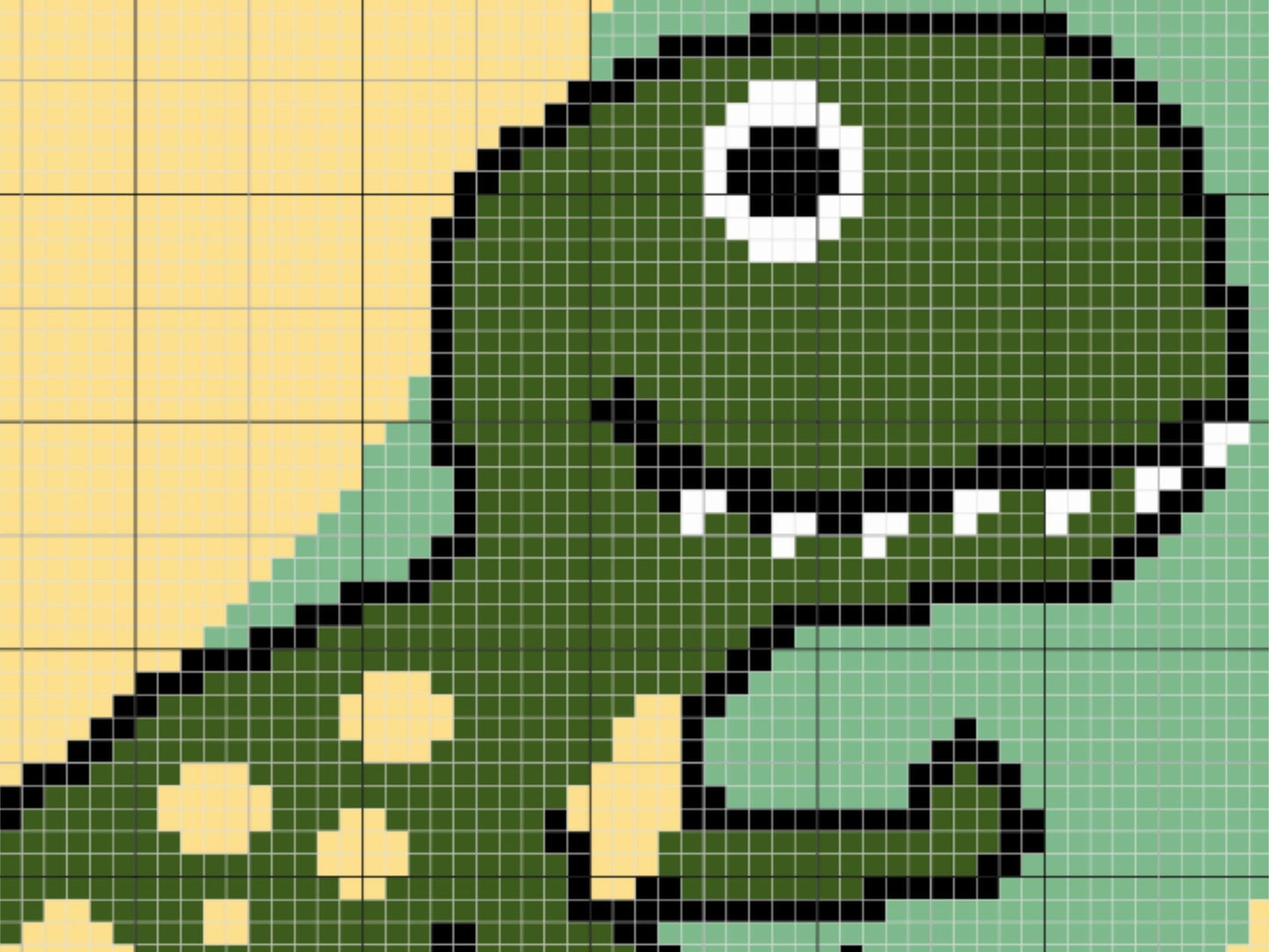 Cute Baby Dinosaur Graph and Pattern C2C & Tapestry Crochet - C2C Dinosaur Graphgan Crochet Dino Blanket - Trex Crochet Pattern C2C Blanket