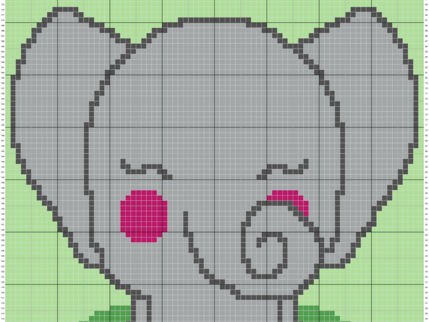 Happy Baby Elephant Graph and Pattern C2C & Tapestry Crochet - Elephant Graphgan - Jungle Animal Blanket Crochet - C2C Elephant Blanket Gift