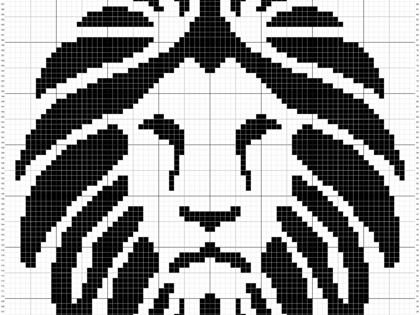 Lion Head Outline Graph and Pattern C2C and Tapestry Crochet - Wild Animal Graphgan - Crochet Lion Blanket - C2C Lion Blanket Gifts Baby