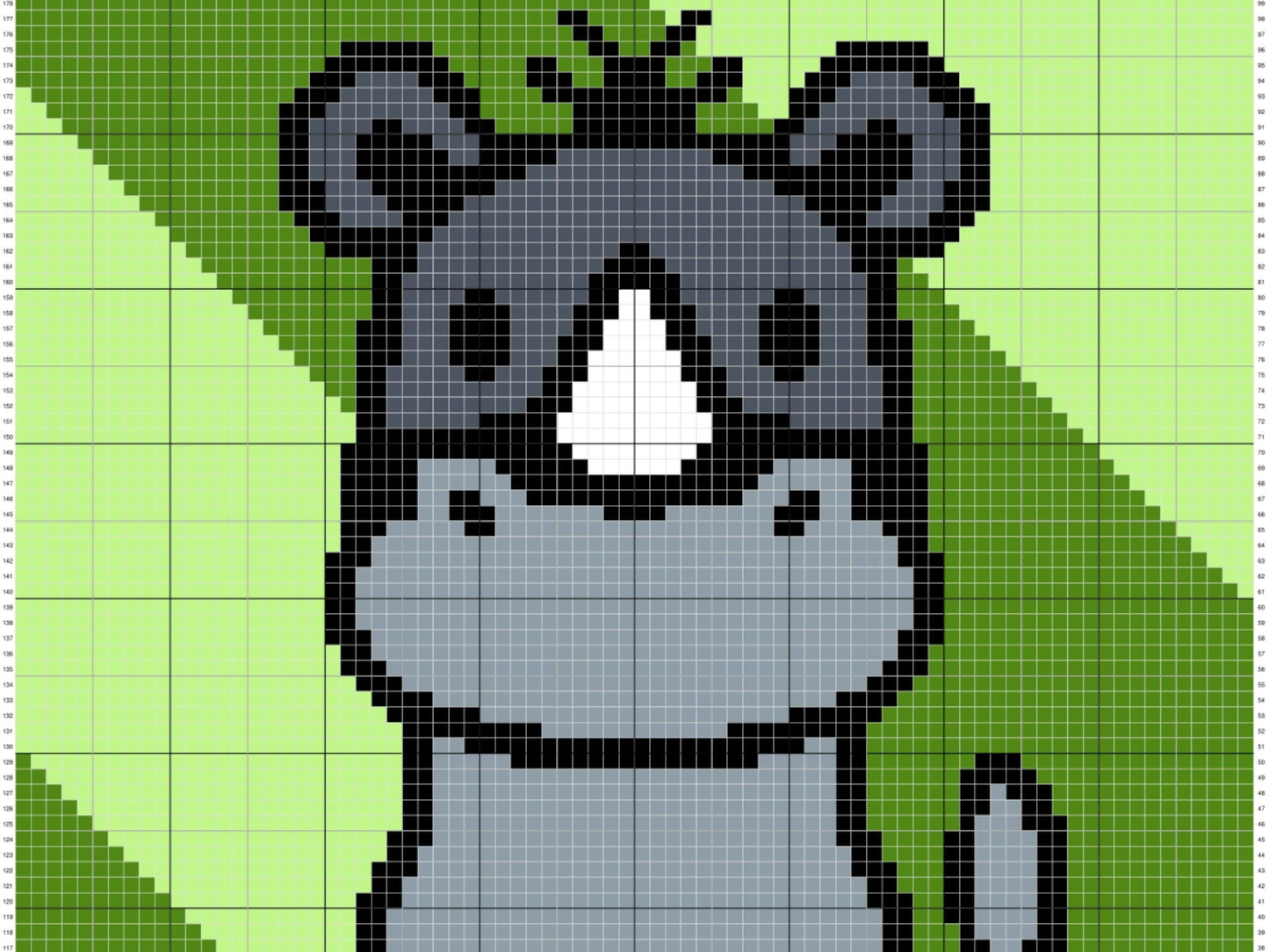 Cute Baby Rhino Graph and Pattern C2C & Tapestry Crochet - Rhino C2C Graphgan - Crochet Rhino Baby Blanket - C2C Dinosaur Baby Blanket Gift