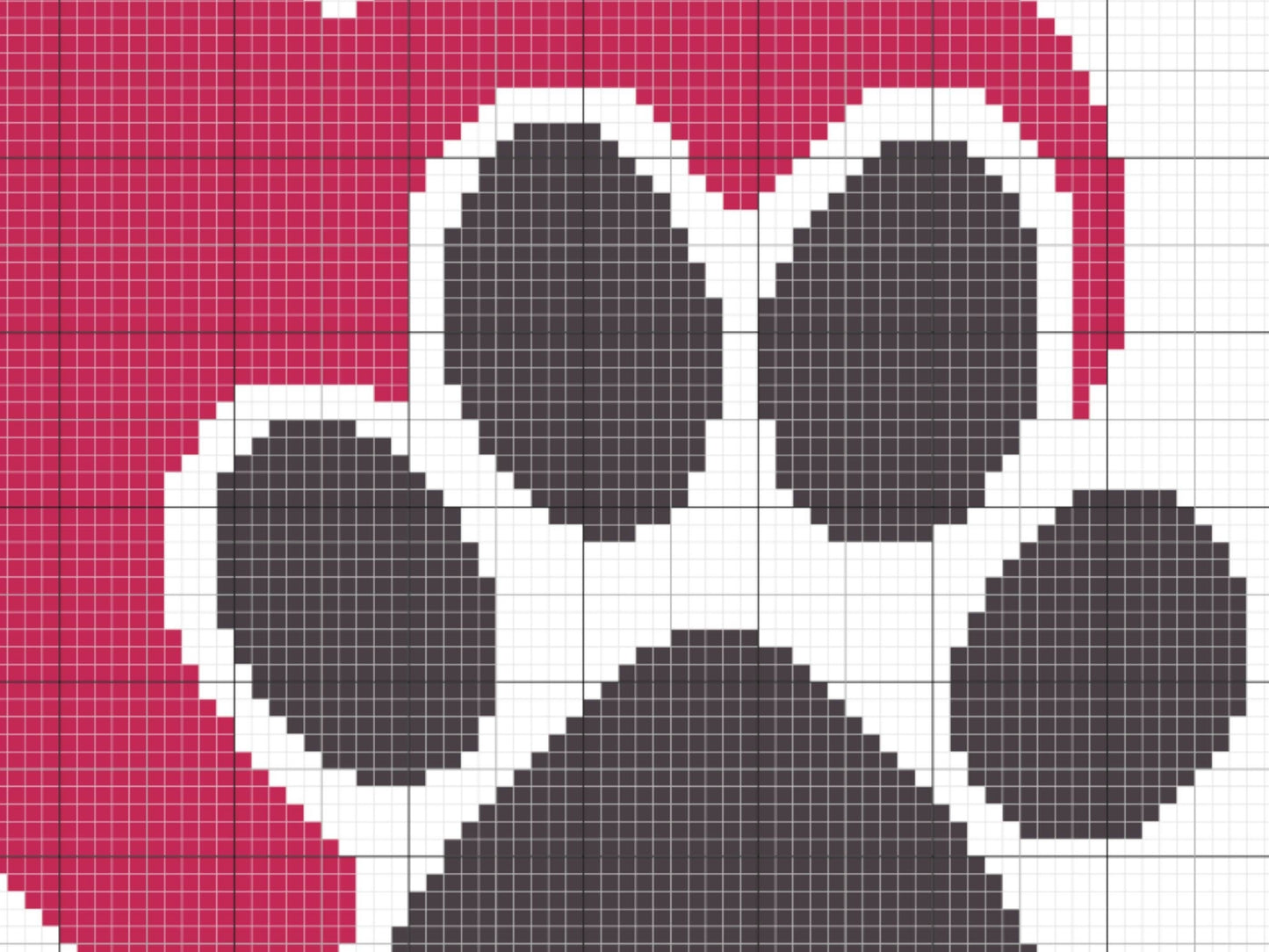 Heart Paw Love My Pet Graph and Pattern C2C & Tapestry Crochet - Dog Blanket C2C Graphgan -Paw Print Blanket - C2C Pet Blanket Crochet Gifts