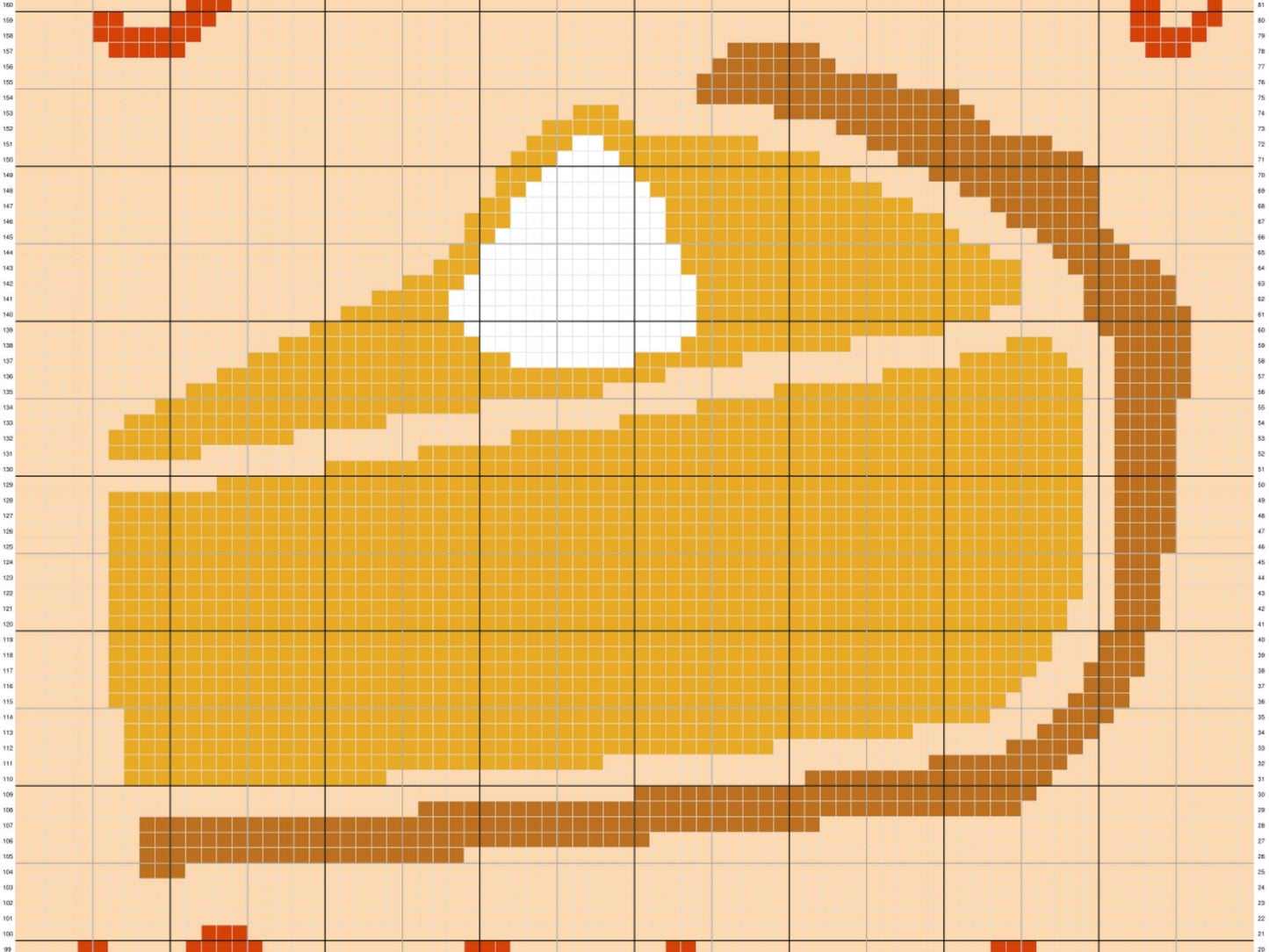 Sweeter Than Pie Graph and Pattern C2C & Tapestry Crochet - C2C Thanksgiving Graphgan Autumn Crochet Pattern - C2C Fall Crochet Blanket Gift