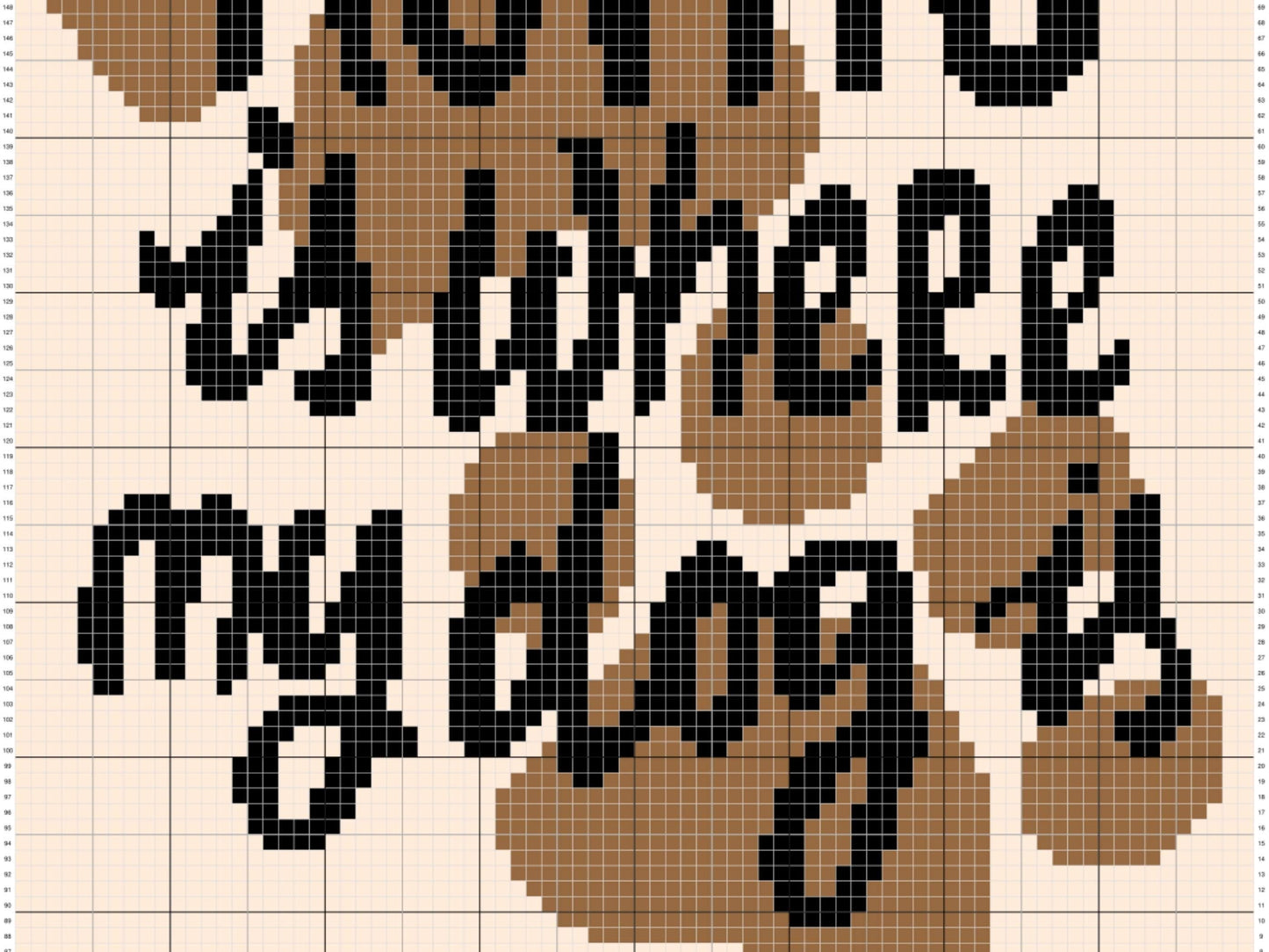Home Is Where My Dog Is Graph and Pattern C2C & Tapestry Crochet - Puppy Blanket Graphgan - C2C Dog Blanket - Crochet For Dogs C2C Blankets
