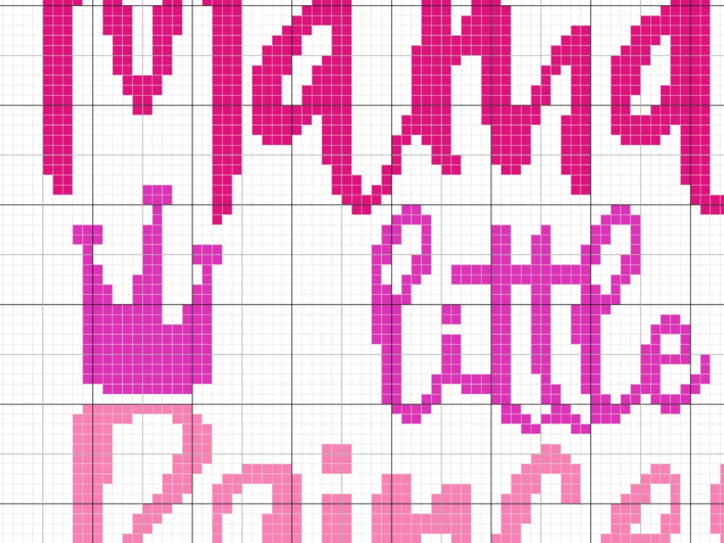 Mama's Little Princess Graph and Pattern C2C & Tapestry Crochet - Princess Crown Graphgan Crochet Princess Blanket - C2C Baby Girl Blankets