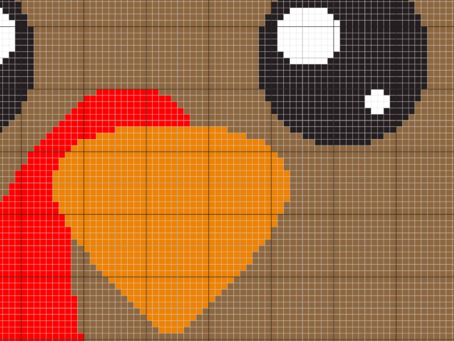 Thanksgiving Turkey Face Graph and Pattern C2C & Tapestry Crochet- C2C Turkey Graphgan Thanksgiving Crochet Blanket- C2C Turkey Face Blanket