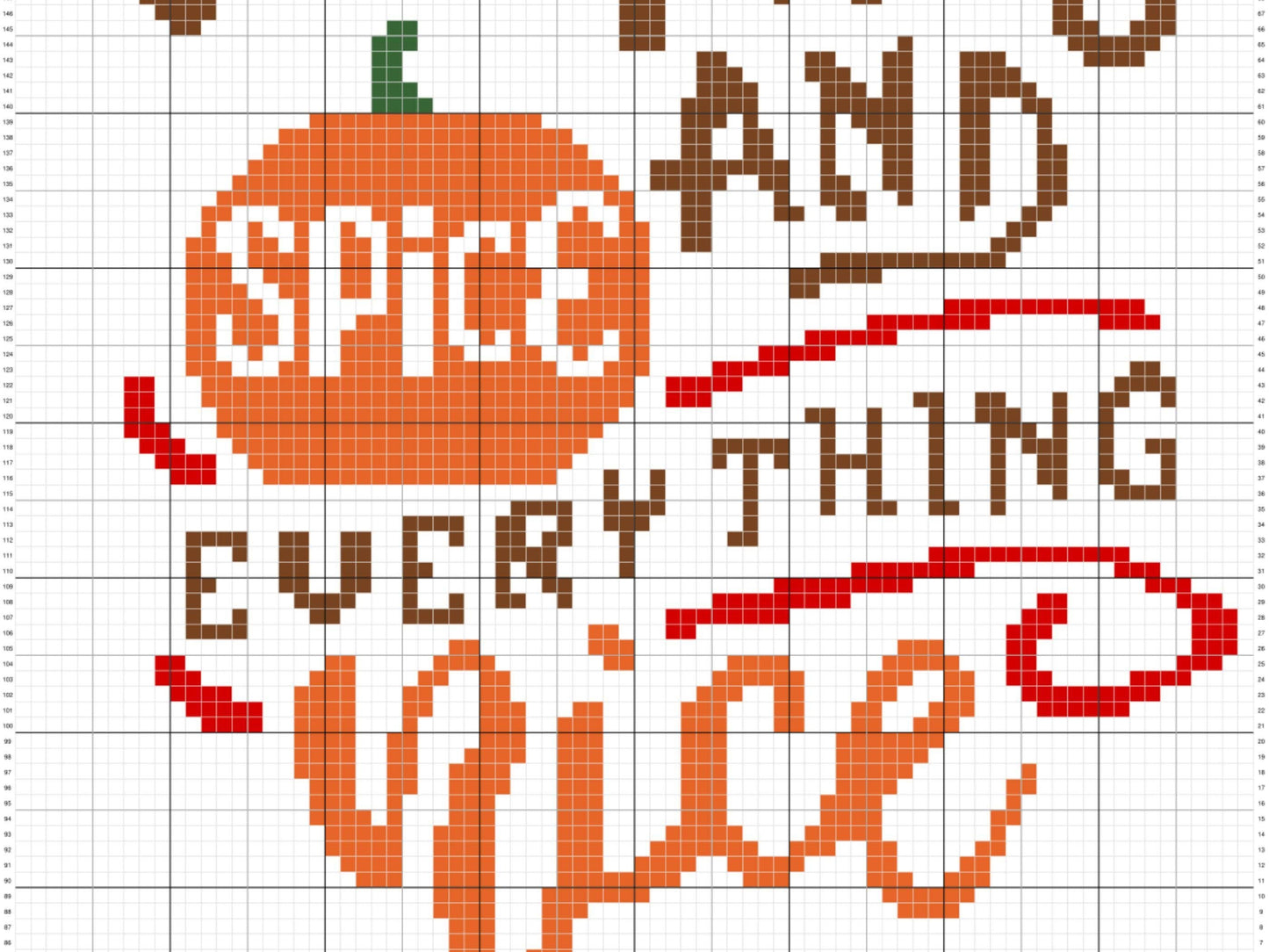 Pumpkin Spice & Everything Nice Graph and Pattern C2C and Tapestry Crochet Fall Crochet Decor Pumpkin Crochet C2C Blanket - C2C Fall Blanket