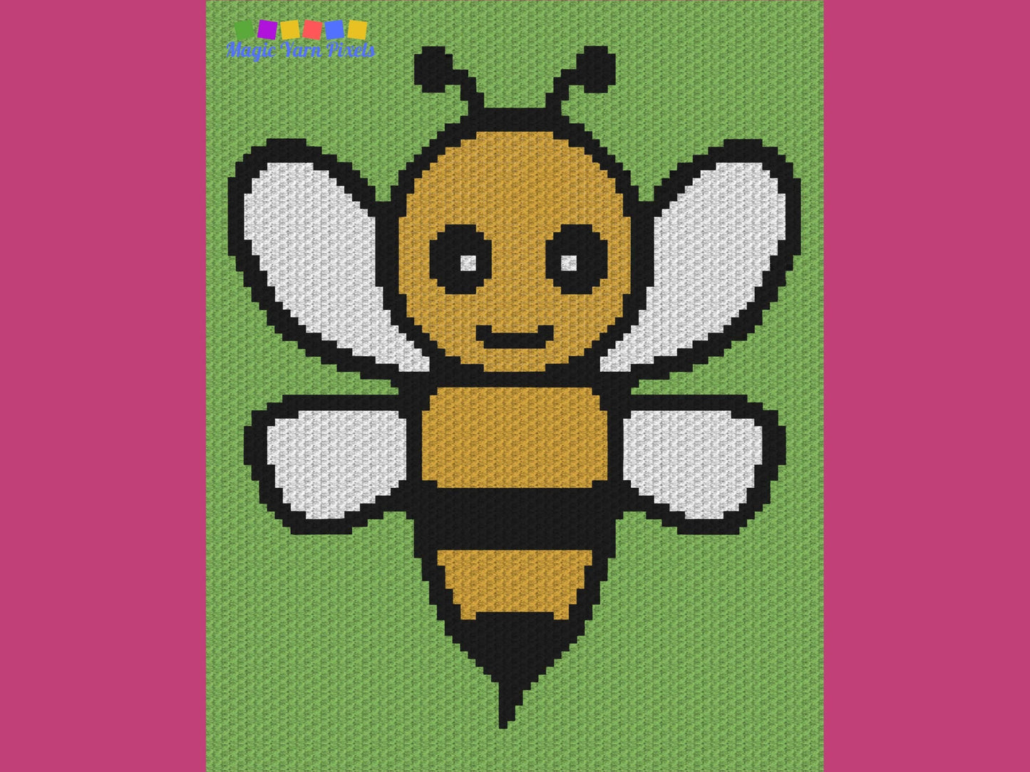 Summer Bee Graph and Pattern C2C & Tapestry Crochet- Bee Pattern C2C Graphgan Crochet Bee Blanket - Bee Crochet C2C Summer Blanket Gift Baby