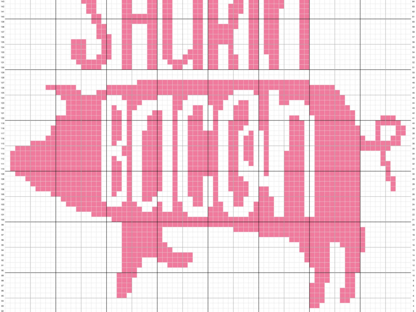What's Shakin Bacon Farmhouse Pig Graph and Pattern C2C & Tapestry Crochet - Crochet Pig Graphgans - Pig Crochet Blankets - C2C Pig Blankets