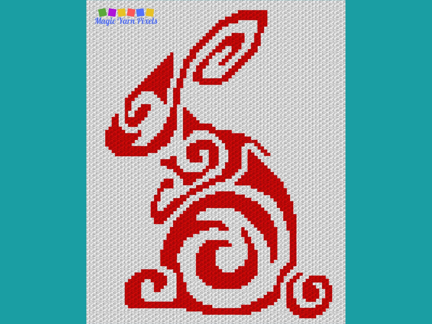 Chinese Zodiac Rabbit Graph and Pattern C2C & Tapestry Crochet - Bunny C2C Graphgan Crochet Rabbit Blanket - Chinese Rabbit C2C Blanket Baby