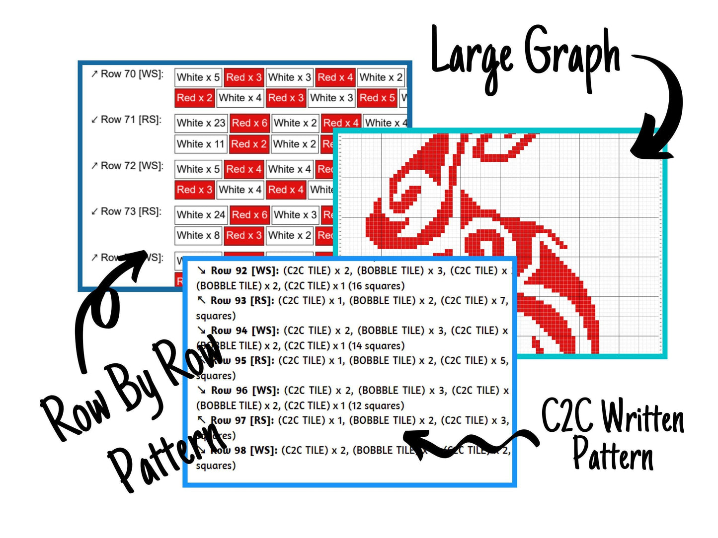 Chinese Zodiac Rabbit Graph and Pattern C2C & Tapestry Crochet - Bunny C2C Graphgan Crochet Rabbit Blanket - Chinese Rabbit C2C Blanket Baby