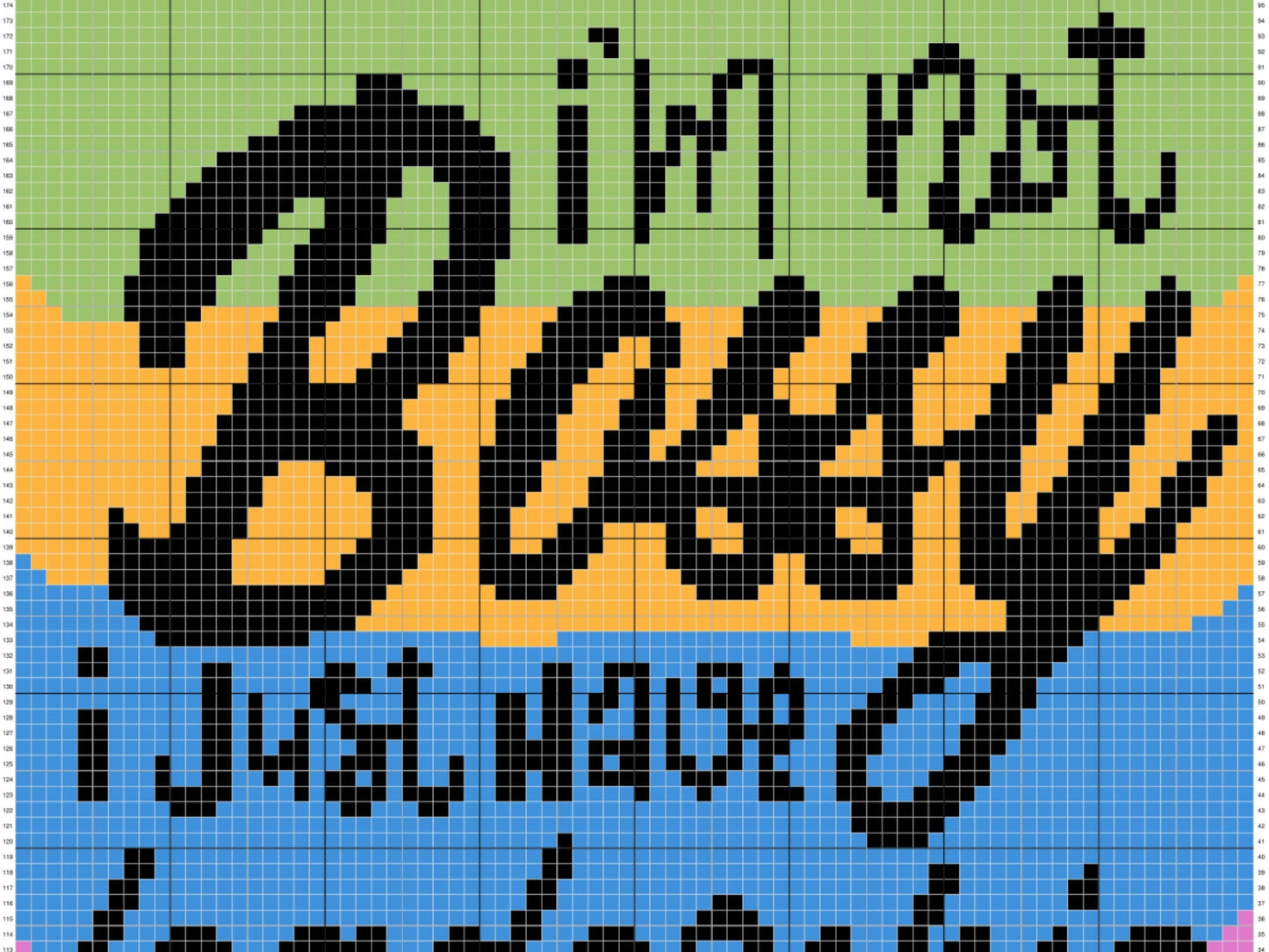 I'm Not Bossy Graph and Pattern C2C & Tapestry Crochet- Quote Graphgan - Leadership Crochet Blanket- Inspirational Gifts C2C Message Blanket