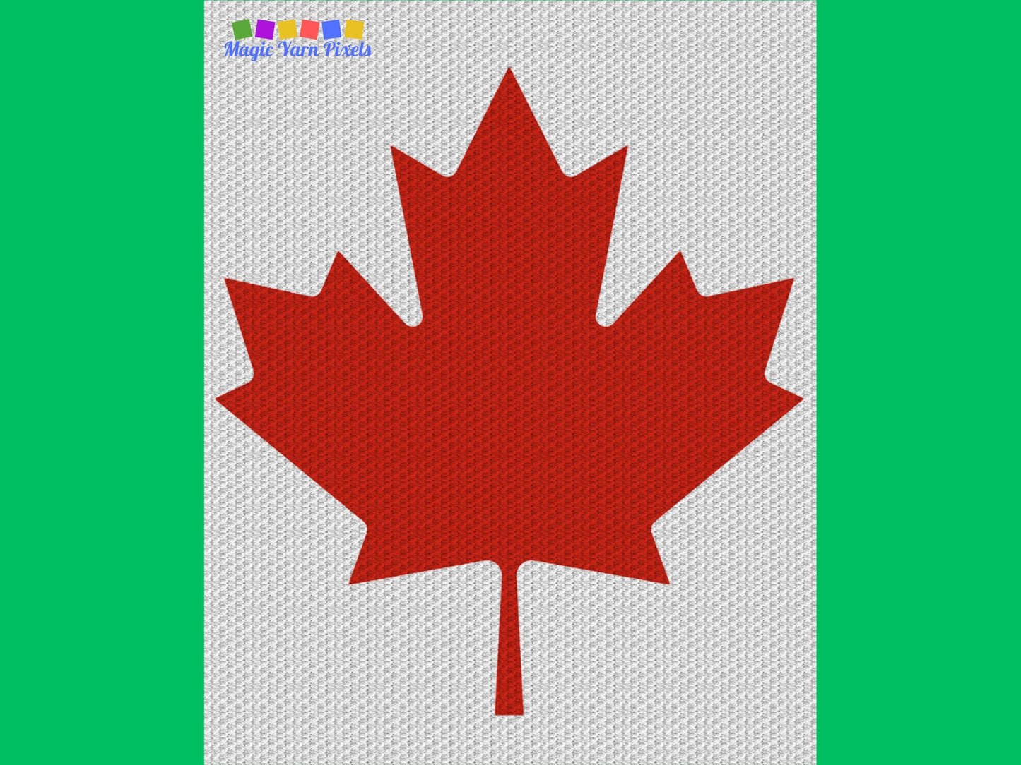 Canada Maple Flag Graph + Written Pattern For C2C & Tapestry Crochet - Canada C2C Crochet Patterns - Canada Crochet Blankets - Flag Blankets