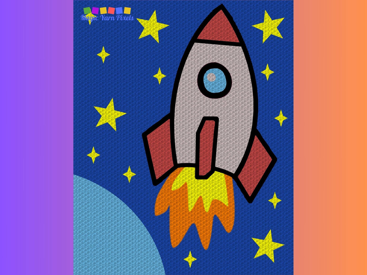 Space Rocket Graph & Pattern C2C Tapestry Crochet - Space Rocket Blanket Graphgan Gift For Baby Boys Crochet Blanket C2C - Baby Shower Gifts