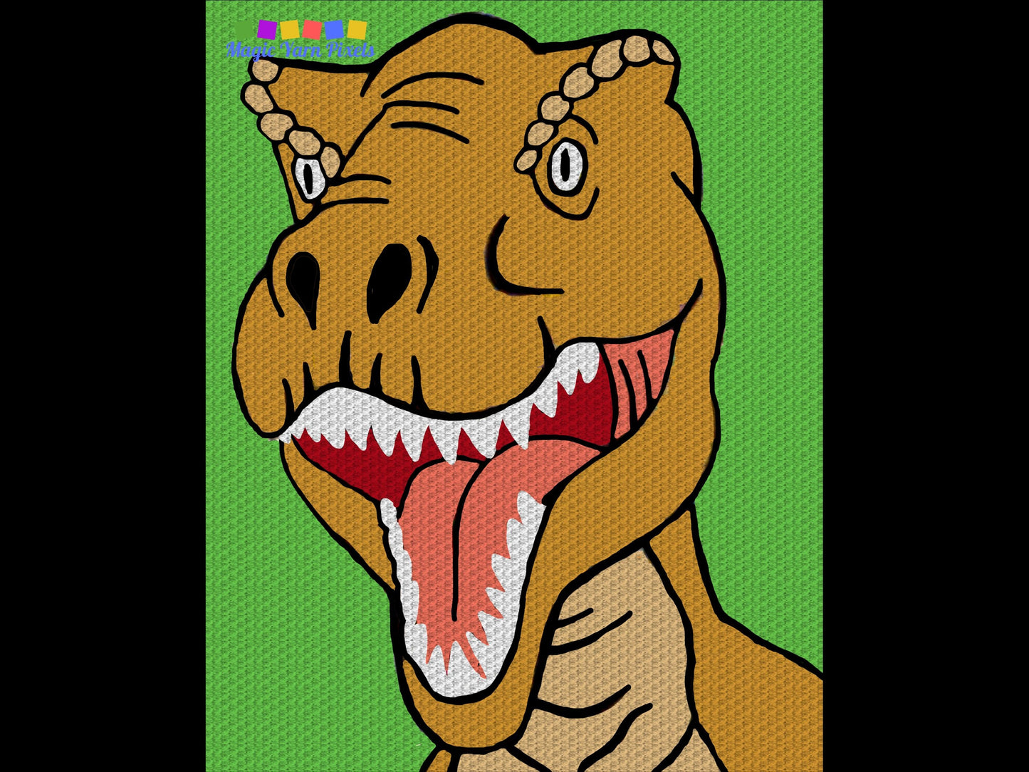 T-Rex Dinosaur Graph and Pattern C2C & Tapestry Crochet - C2C Dinosaur Graphgan - Crochet Dinosaur Blankets - C2C Trex Blanket Gift For Baby