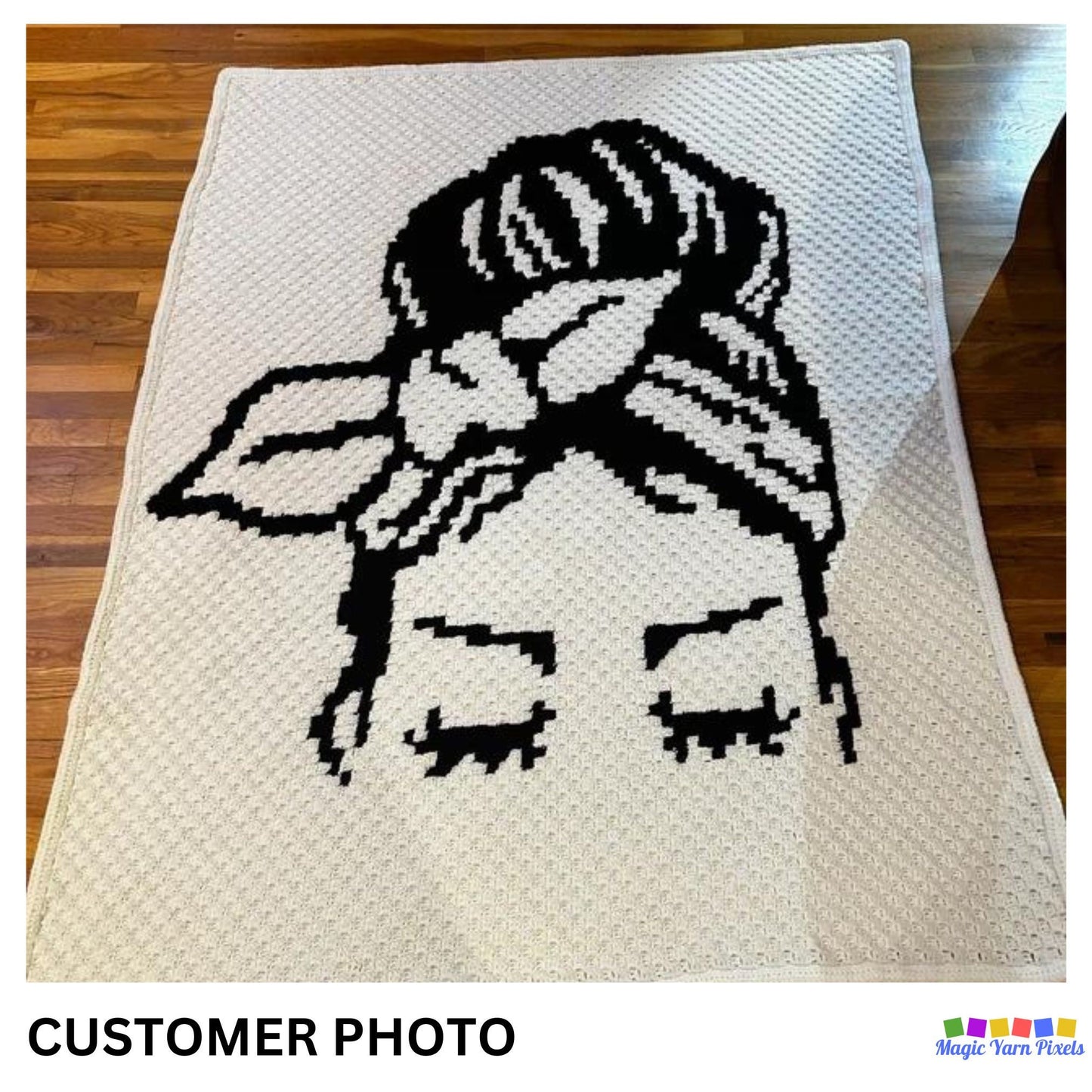 Messy Bun Girl Graph & Pattern C2C + Tapestry Crochet Girl Blanket Graphgan C2C Girl Crochet Blanket Trendy Crochet Pattern DIY Gift Women
