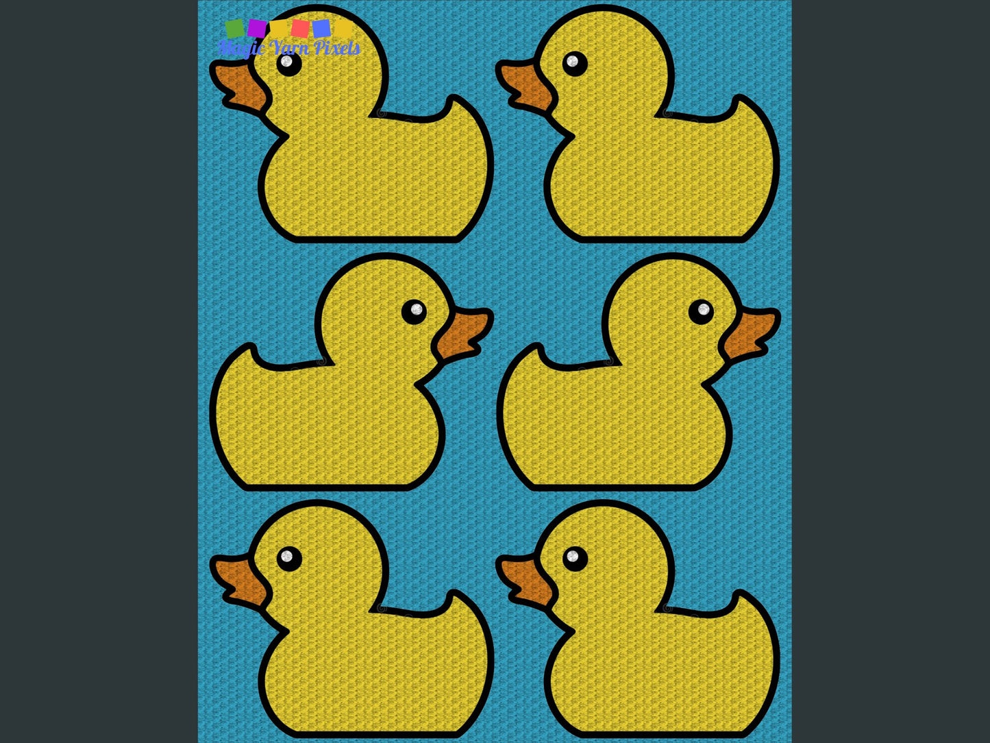 Rubber Ducks Crochet Afghan With C2C & Tapestry Written Pattern | Crochet Duck Crochet Graphgan - Baby Gift Crochet Blanket C2C Duck Blanket