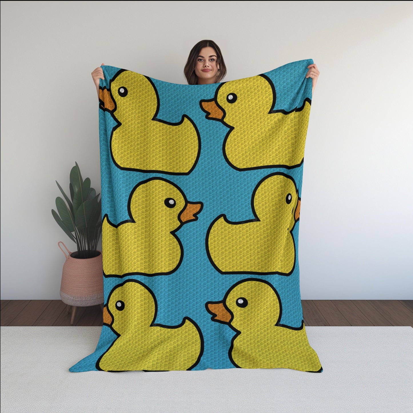 Rubber Ducks Crochet Afghan With C2C & Tapestry Written Pattern | Crochet Duck Crochet Graphgan - Baby Gift Crochet Blanket C2C Duck Blanket