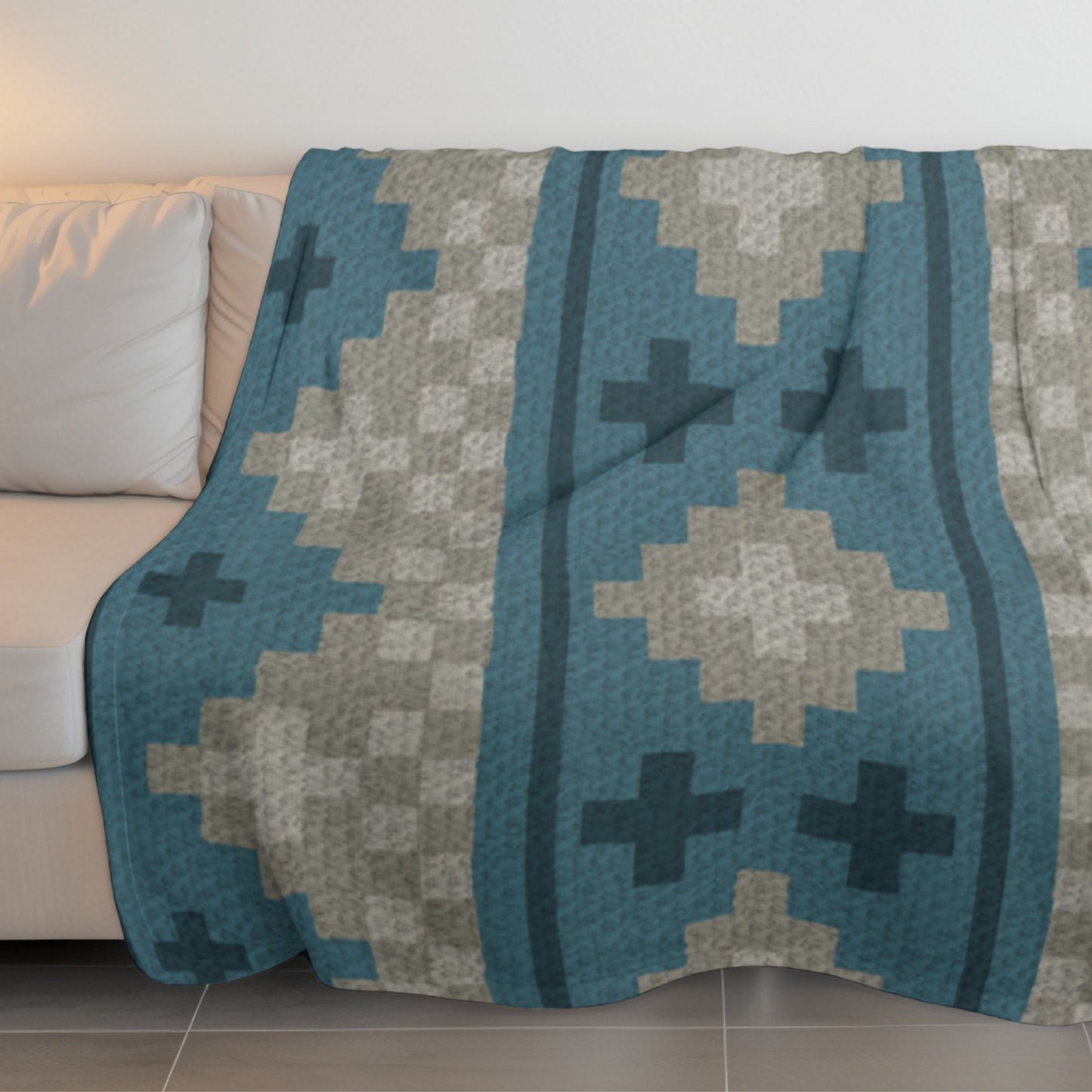 Folk Art Geometric Print Graph + Pattern C2C & Tapestry Crochet | Geometric Blanket C2C Folk Art Blanket C2C Geometric Afghan Vintage Print