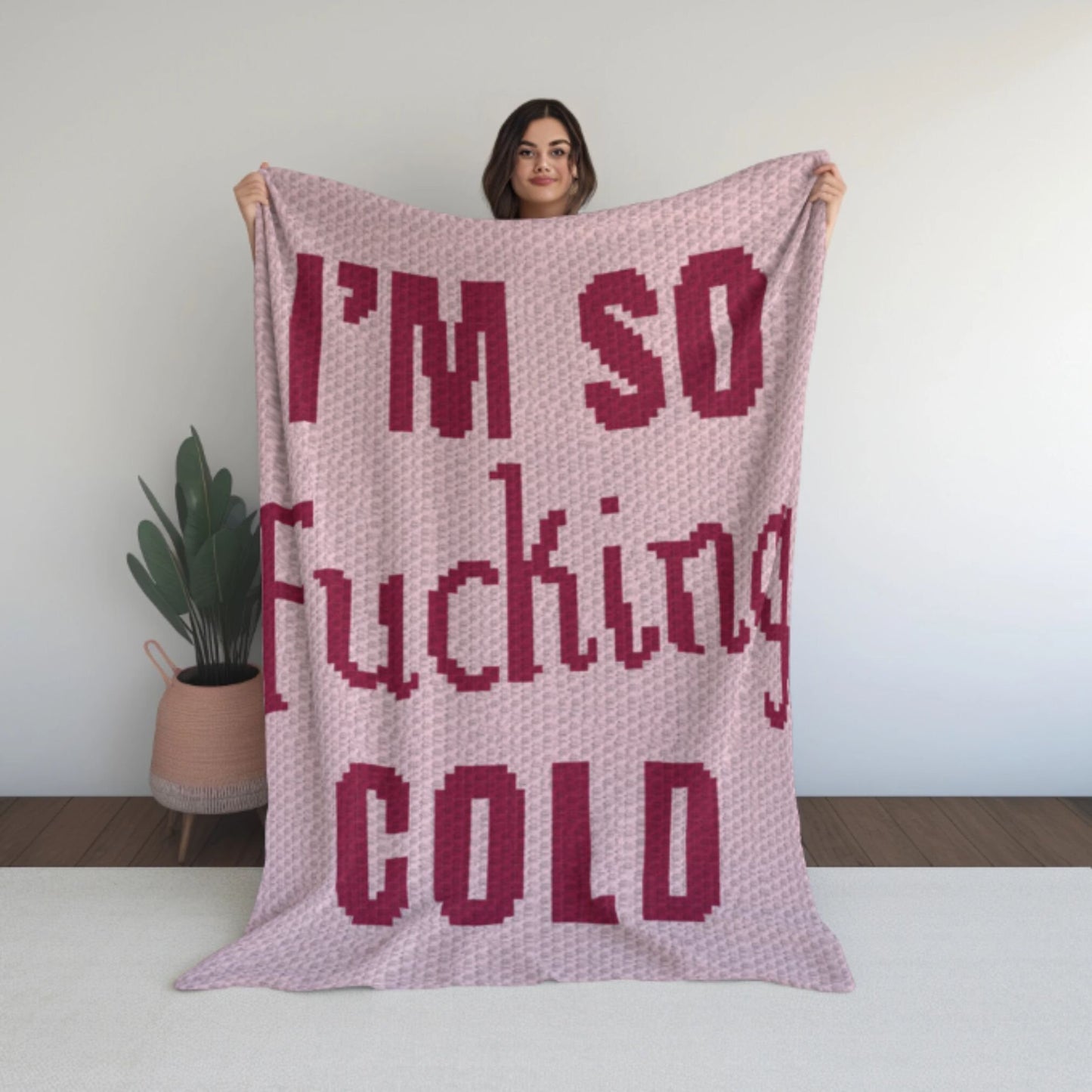 I'm So Fucking Cold Graph and Pattern C2C & Tapestry Crochet - Quote Graphgans - Swear Word Crochet Blanket - Personalized Gifts C2C Message