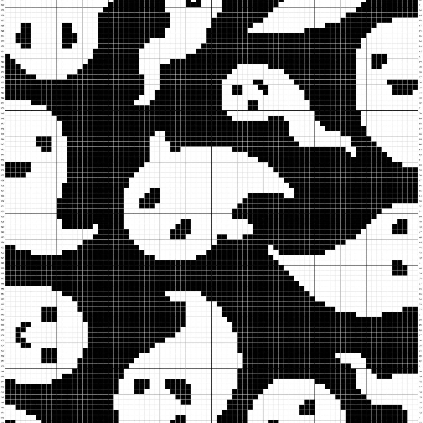 Halloween Ghosts Graph + Written Pattern For C2C & Tapestry Crochet - Crochet Ghost Pattern - Halloween Ghosts C2C Crochet Blanket Baby Gift