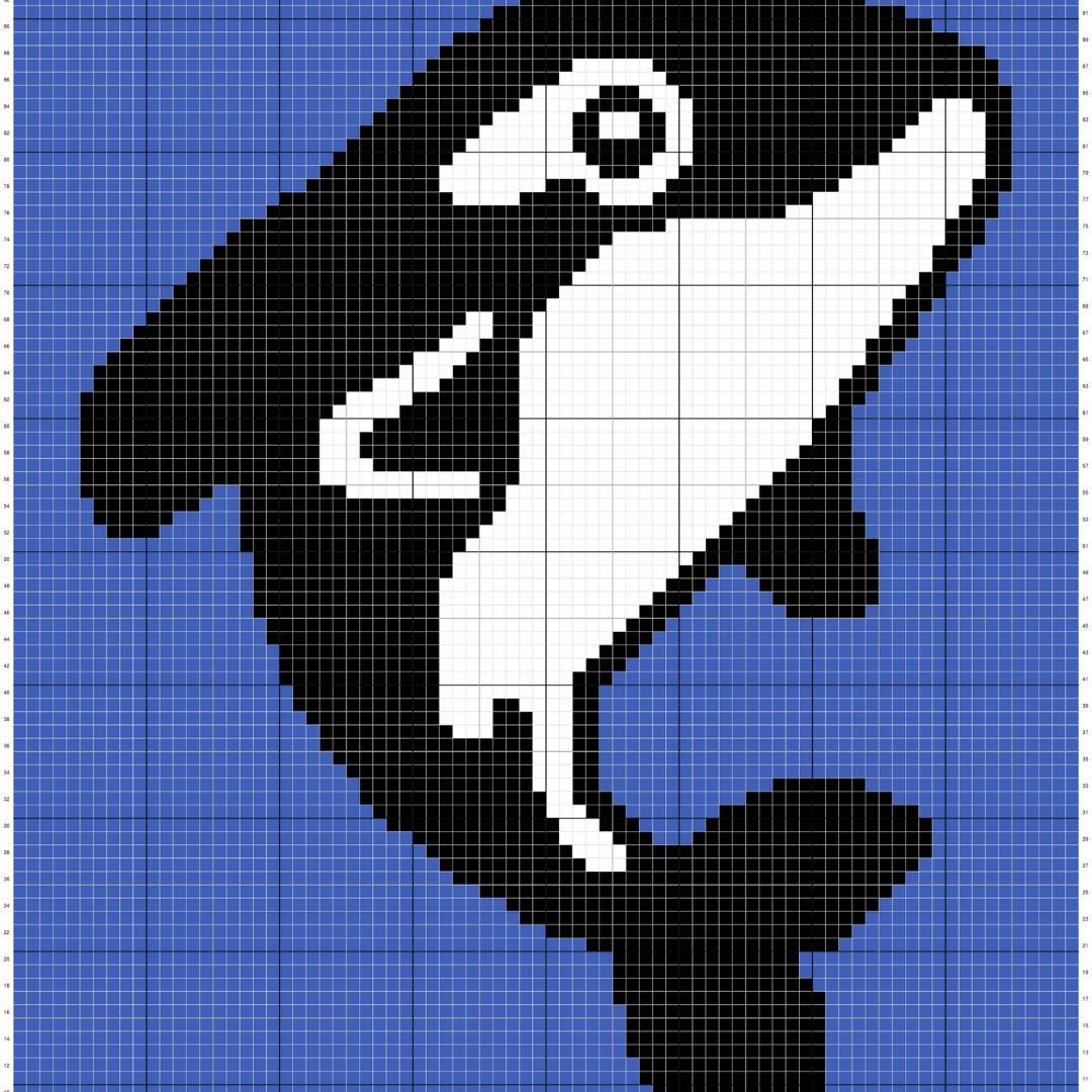 Ocean Whale Graph and Pattern C2C & Tapestry Crochet - Cute Whale Graphgan Crochet Whale Blankets - Ocean Theme Nursery C2C Blanket Patterns