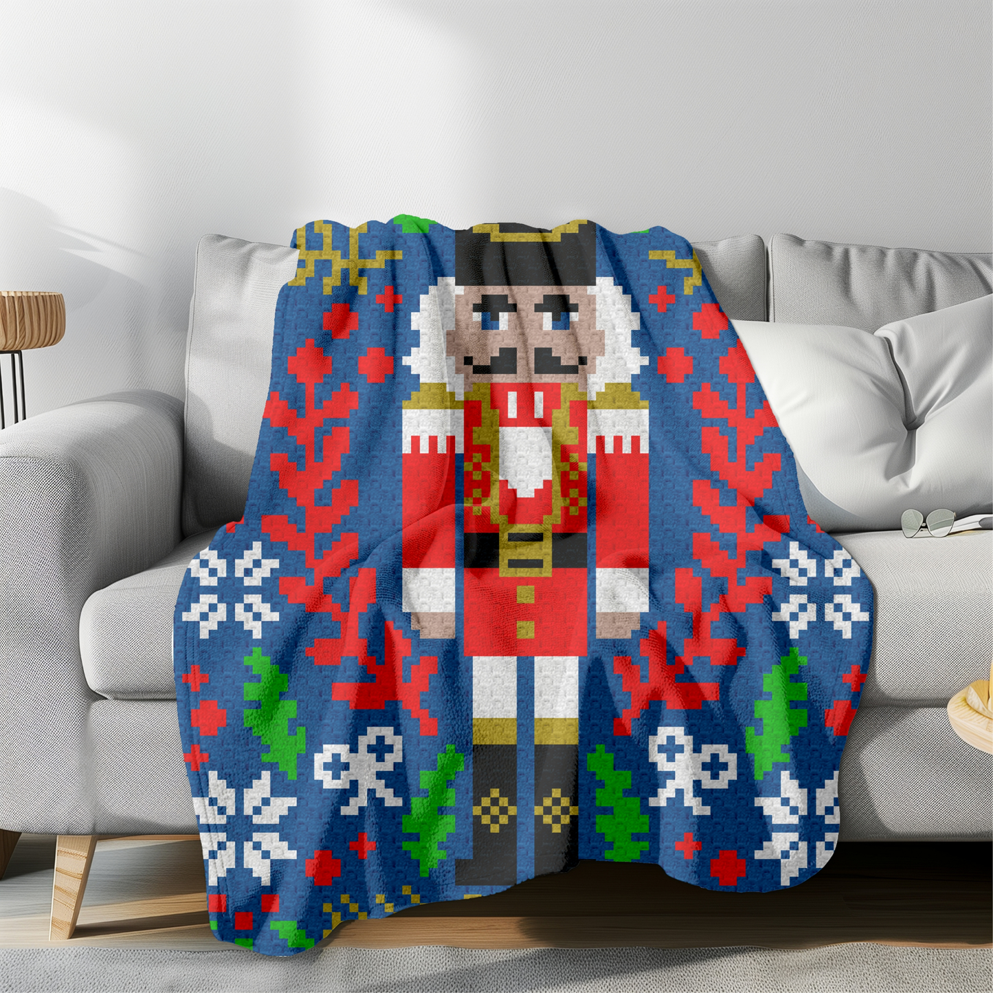 Christmas Nutcracker Afghan Graph & Pattern for C2C + Tapestry Crochet | Prince Nutcracker Easy Crochet Pattern Holiday Gifts Traditional